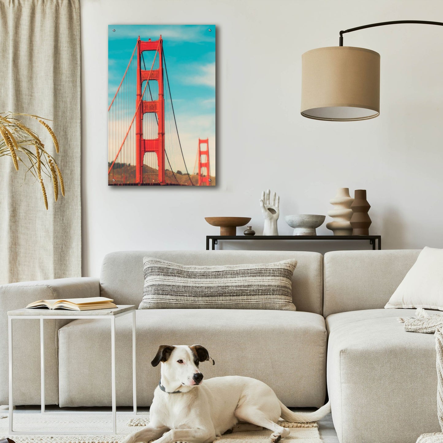 Epic Art ' Golden Gate in The Morning' by Sonja Quintero, Acrylic Glass Wall Art,24x36