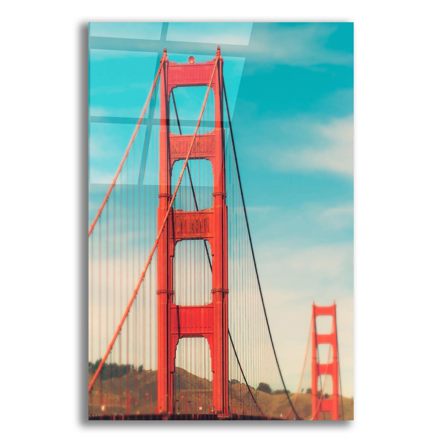 Epic Art ' Golden Gate in The Morning' by Sonja Quintero, Acrylic Glass Wall Art