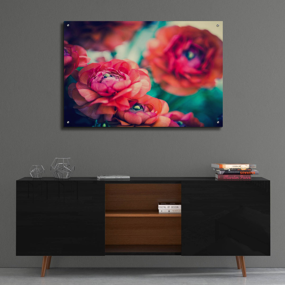 Epic Art ' Ranunculi' by Sonja Quintero, Acrylic Glass Wall Art,36x24