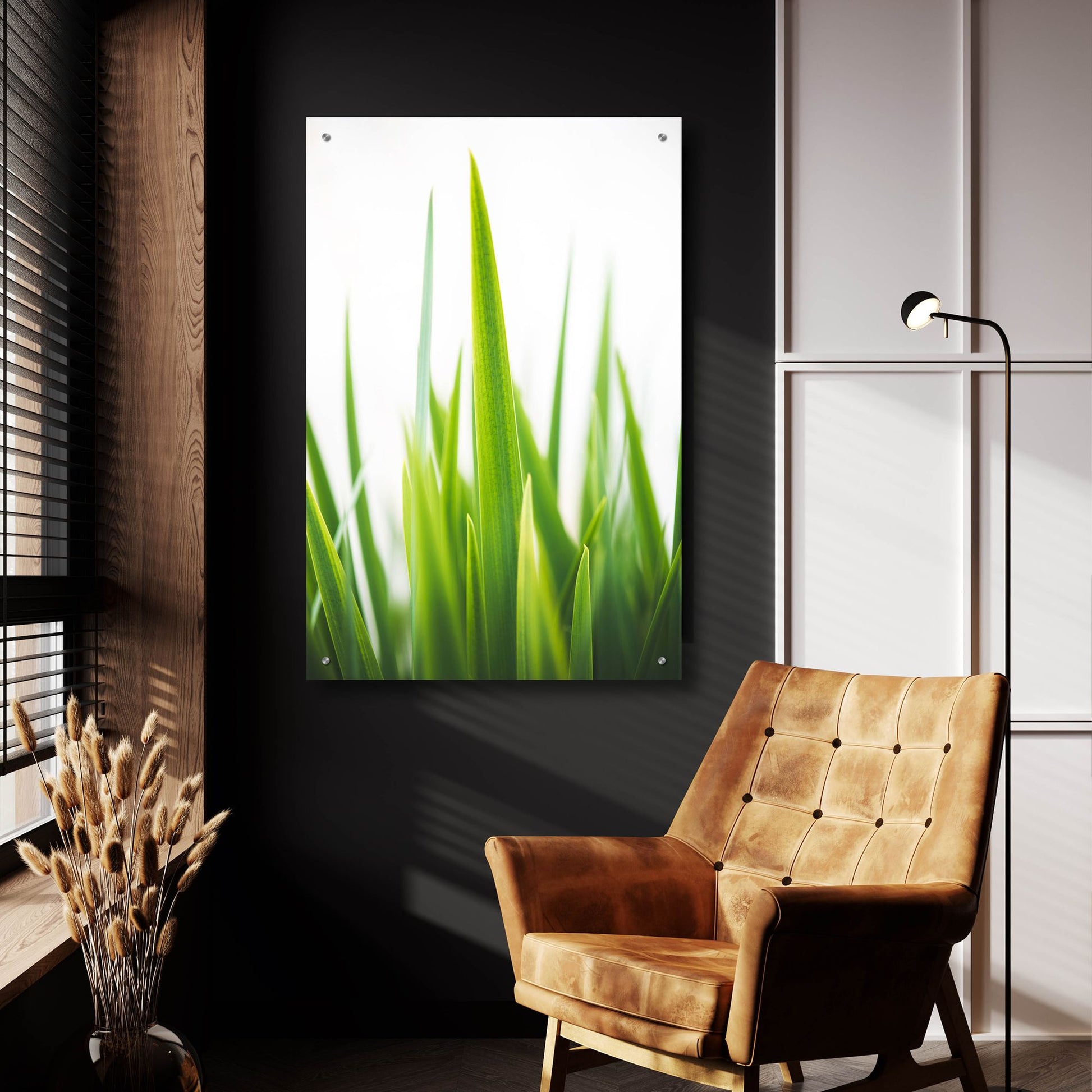 Epic Art ' Blades of Green 1' by Sonja Quintero, Acrylic Glass Wall Art,24x36