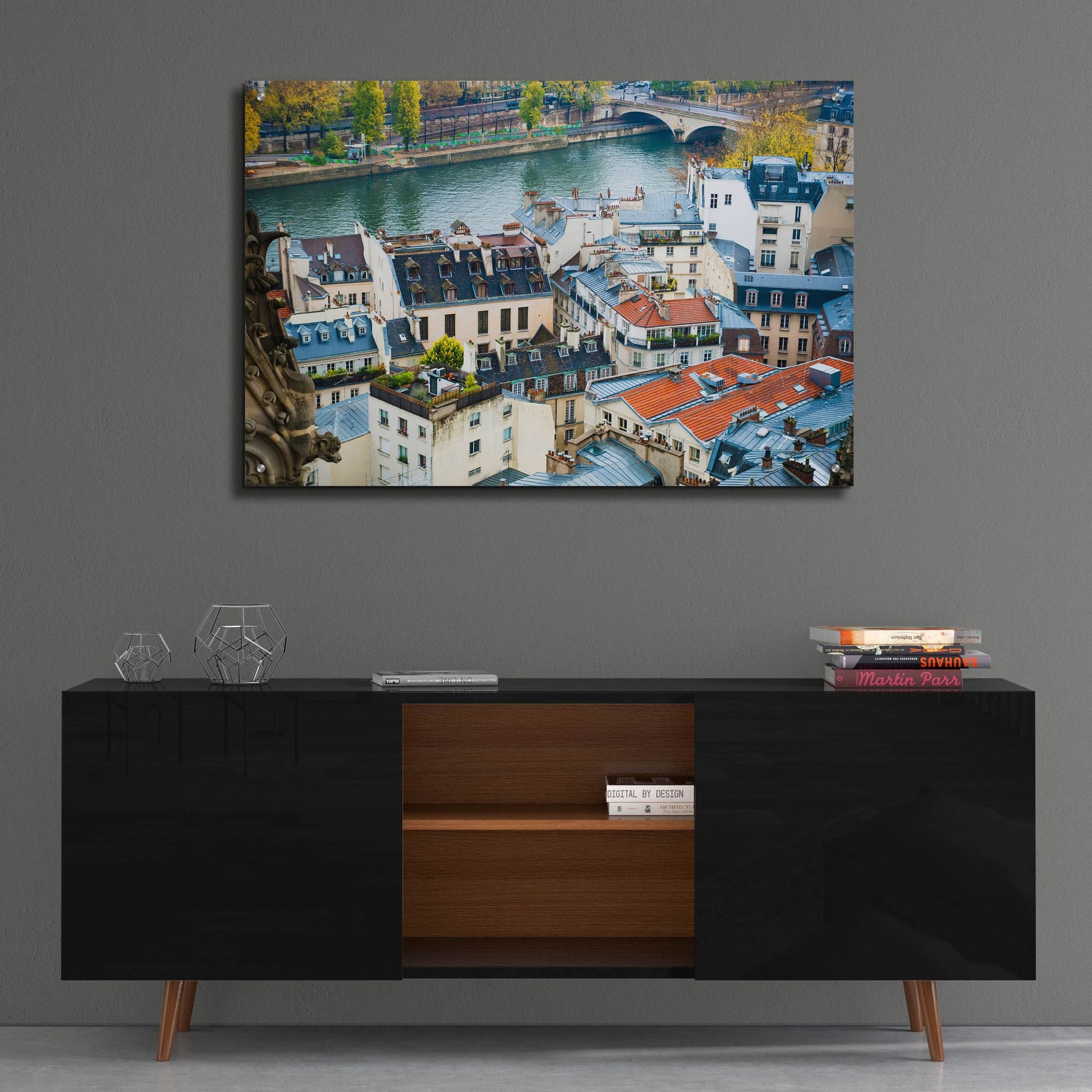 Epic Art ' Paris Rooftops' by Sonja Quintero, Acrylic Glass Wall Art,36x24