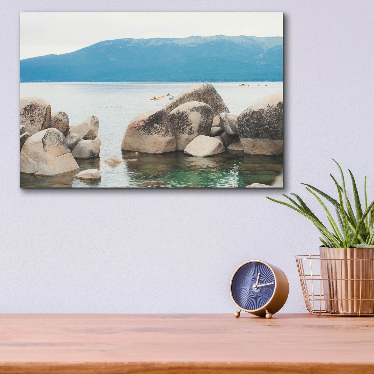 Epic Art ' Sand Harbor Afternoon 2' by Sonja Quintero, Acrylic Glass Wall Art,16x12