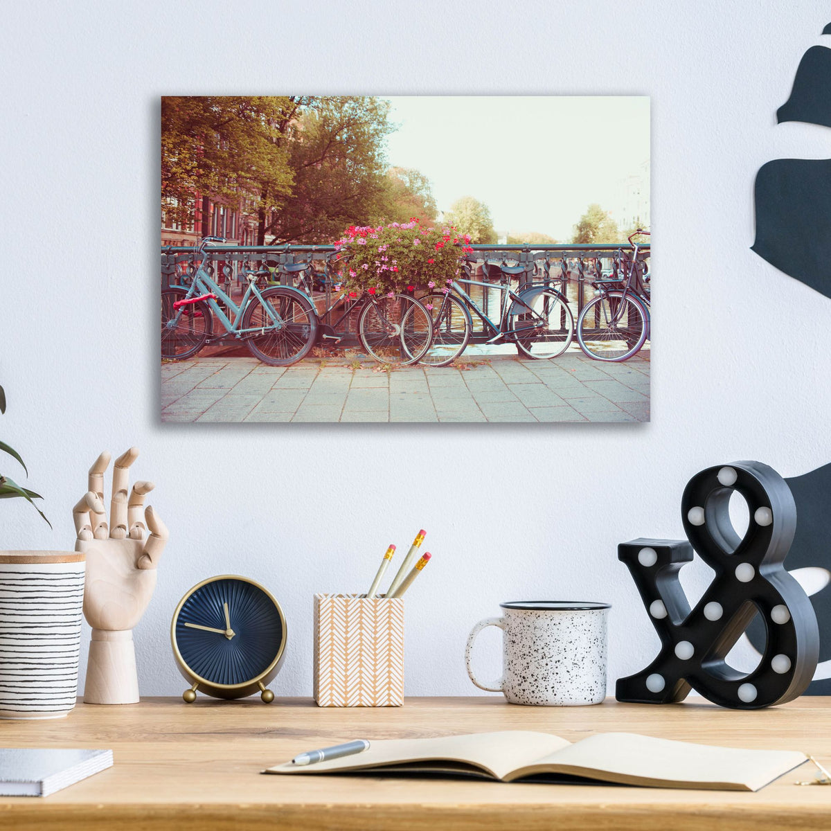 Epic Art ' Amsterdam Bikes 1' by Sonja Quintero, Acrylic Glass Wall Art,16x12