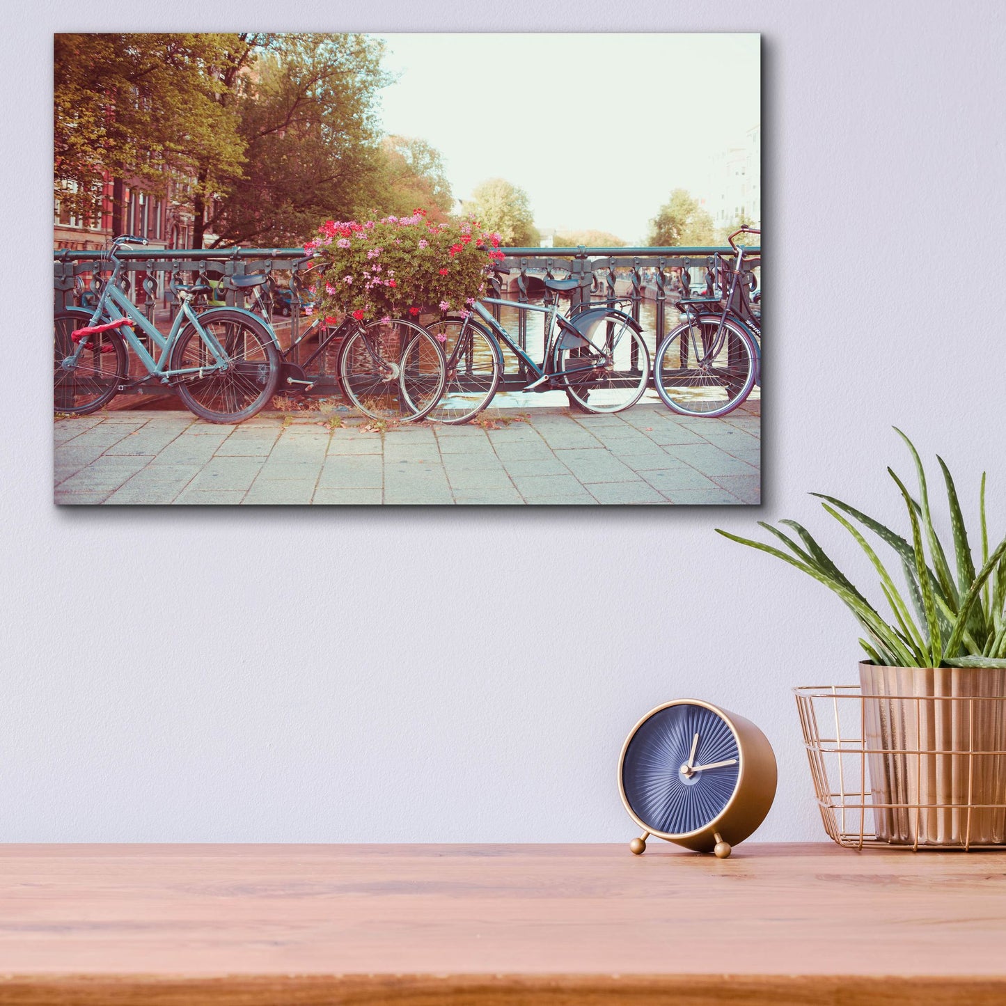 Epic Art ' Amsterdam Bikes 1' by Sonja Quintero, Acrylic Glass Wall Art,16x12