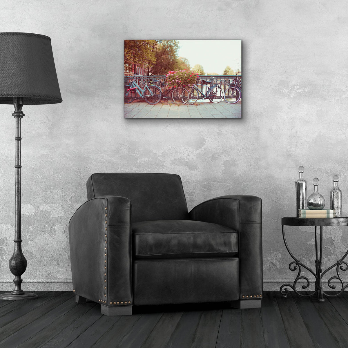 Epic Art ' Amsterdam Bikes 1' by Sonja Quintero, Acrylic Glass Wall Art,24x16