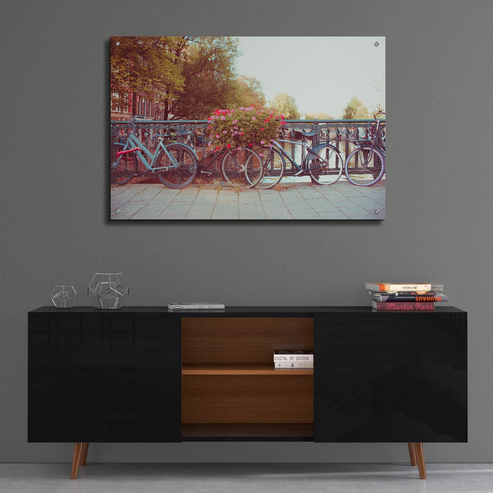 Epic Art ' Amsterdam Bikes 1' by Sonja Quintero, Acrylic Glass Wall Art,36x24