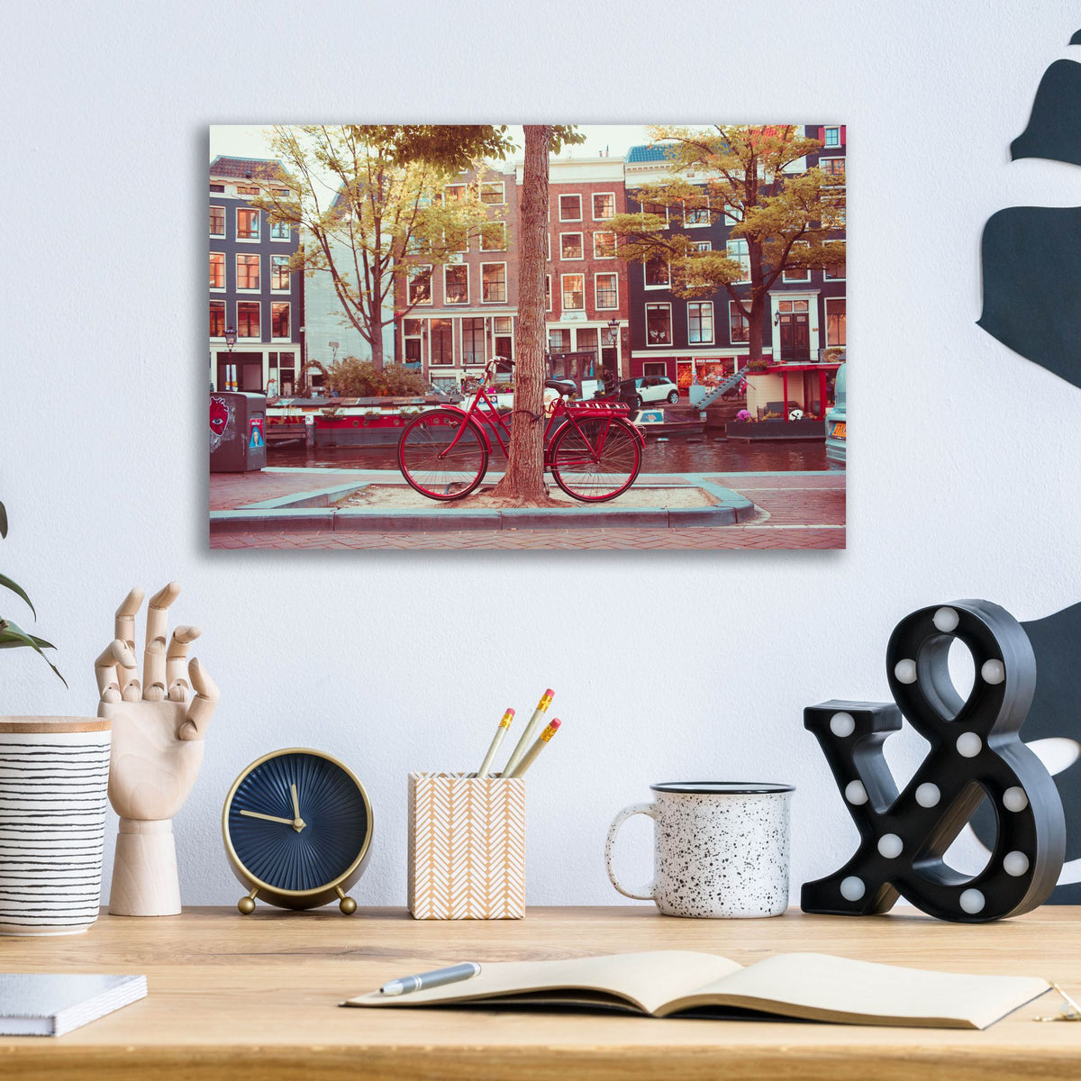 Epic Art ' Amsterdam Bikes 2' by Sonja Quintero, Acrylic Glass Wall Art,16x12