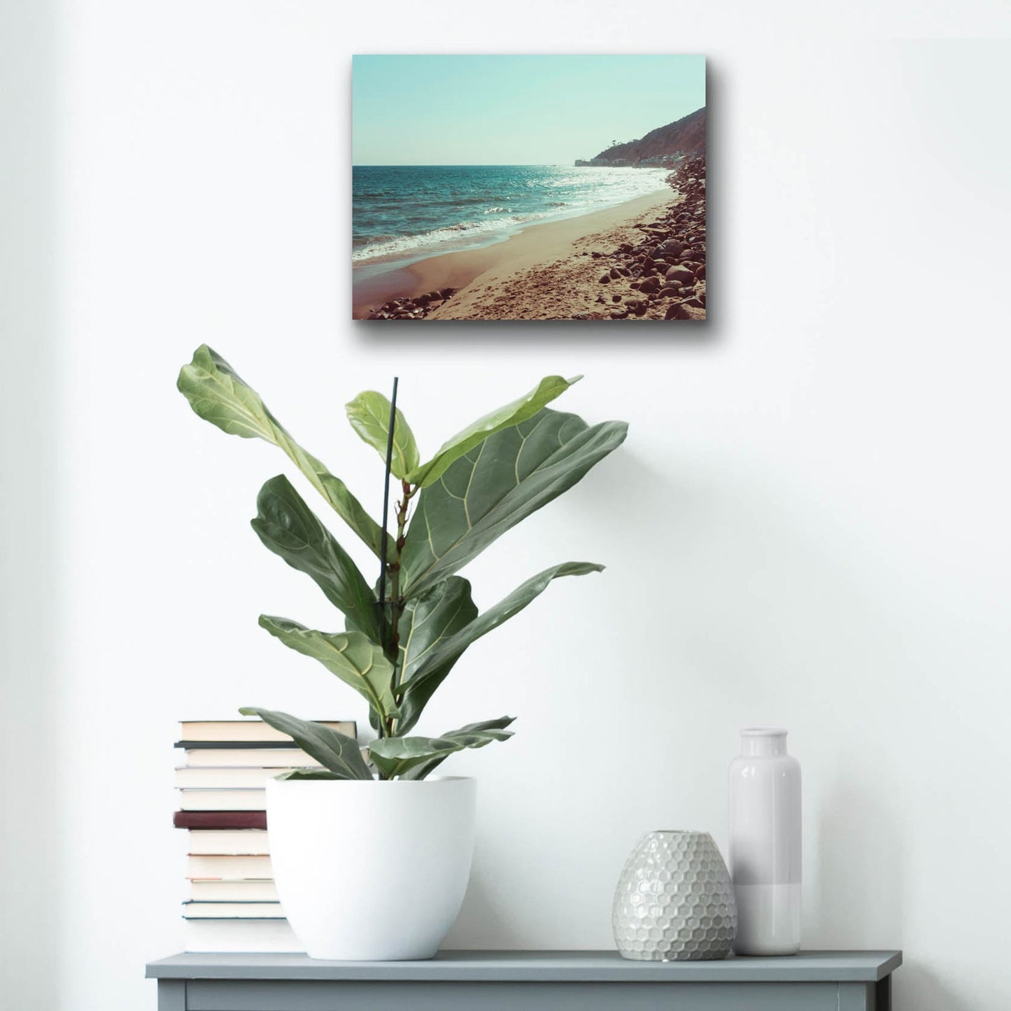 Epic Art ' Santa Monica Beach Vibes 1' by Sonja Quintero, Acrylic Glass Wall Art,16x12