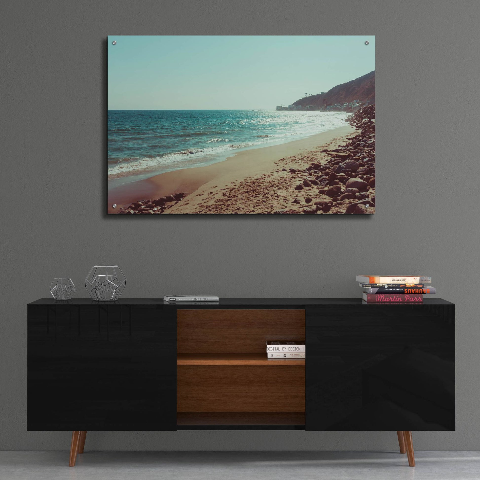 Epic Art ' Santa Monica Beach Vibes 1' by Sonja Quintero, Acrylic Glass Wall Art,36x24