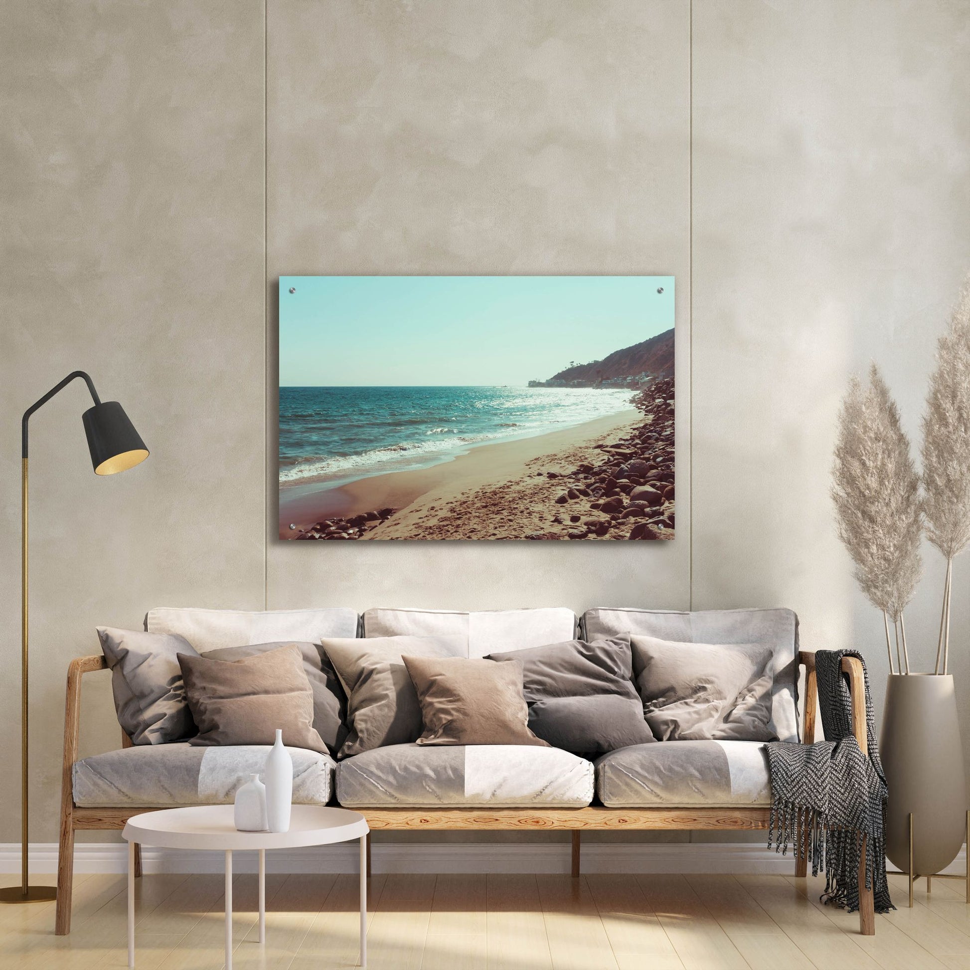 Epic Art ' Santa Monica Beach Vibes 1' by Sonja Quintero, Acrylic Glass Wall Art,36x24