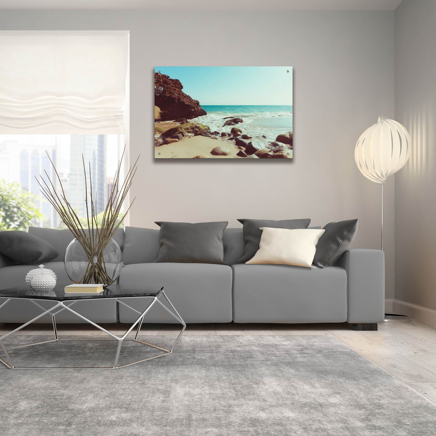 Epic Art ' Santa Monica Beach Vibes 2' by Sonja Quintero, Acrylic Glass Wall Art,36x24