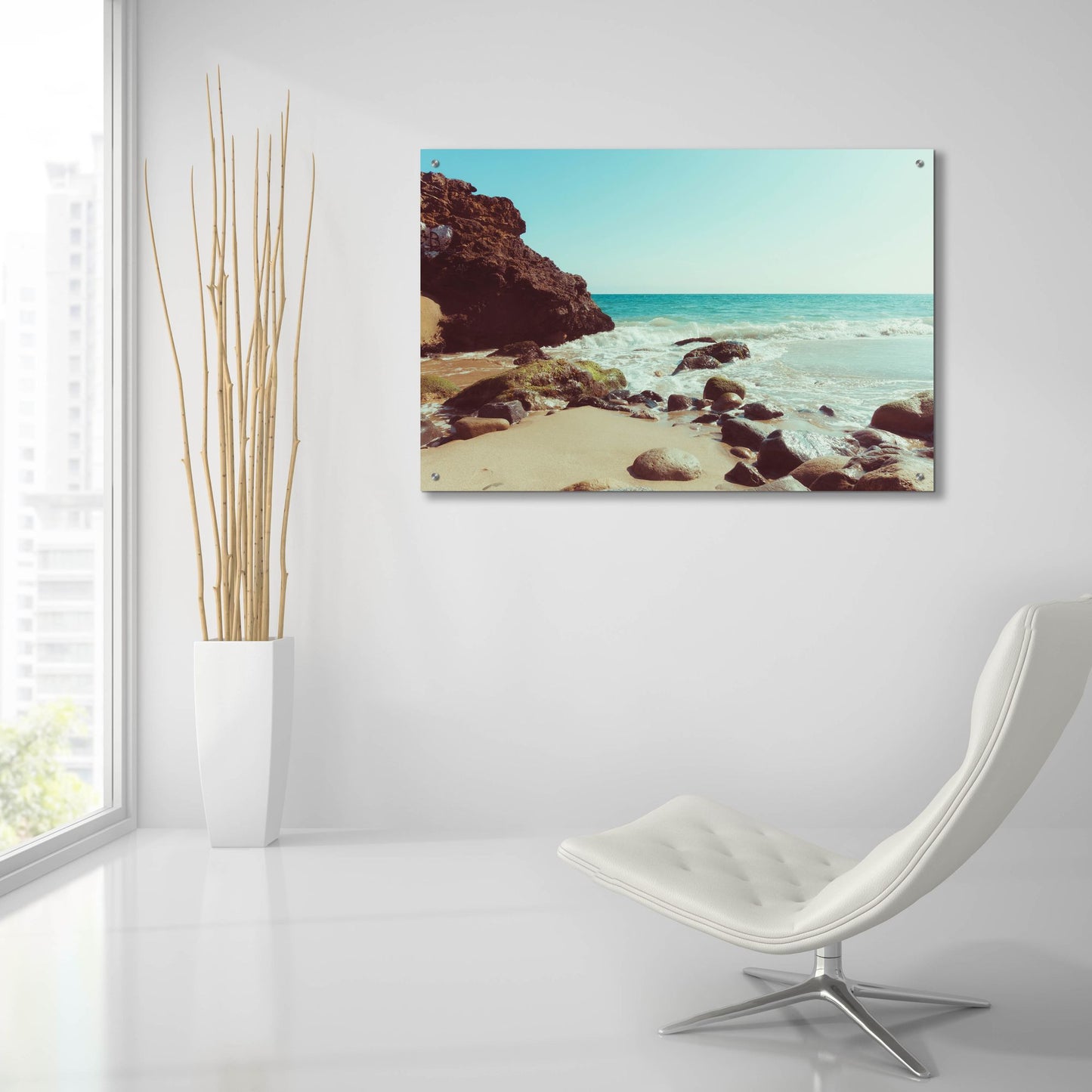 Epic Art ' Santa Monica Beach Vibes 2' by Sonja Quintero, Acrylic Glass Wall Art,36x24