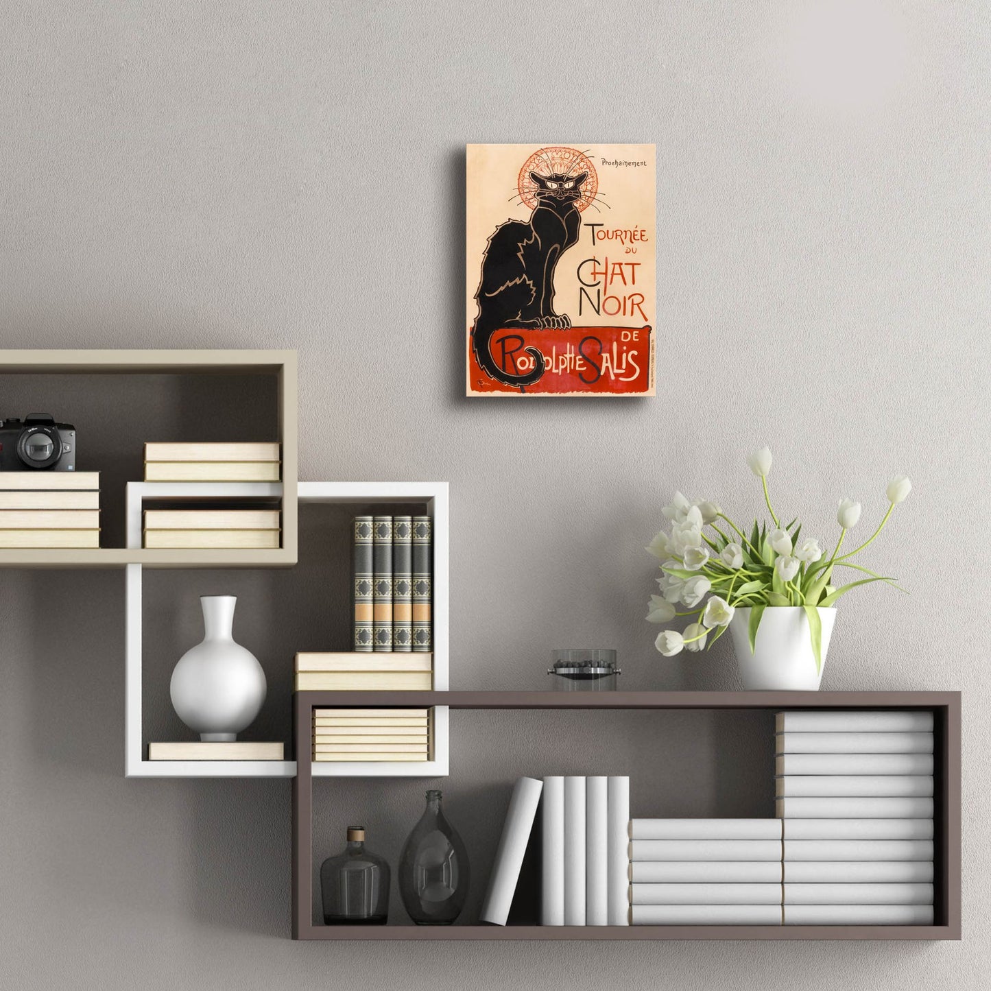 Epic Art ' Chat Noir' by Theophile Alexandre Steinlen, Acrylic Glass Wall Art,12x16