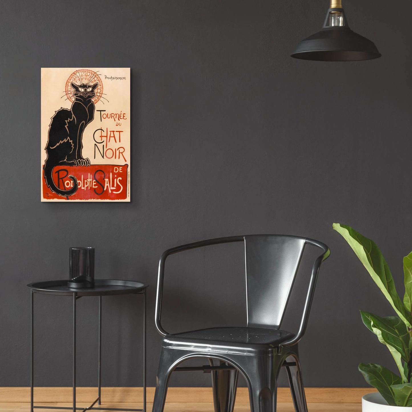 Epic Art ' Chat Noir' by Theophile Alexandre Steinlen, Acrylic Glass Wall Art,16x24