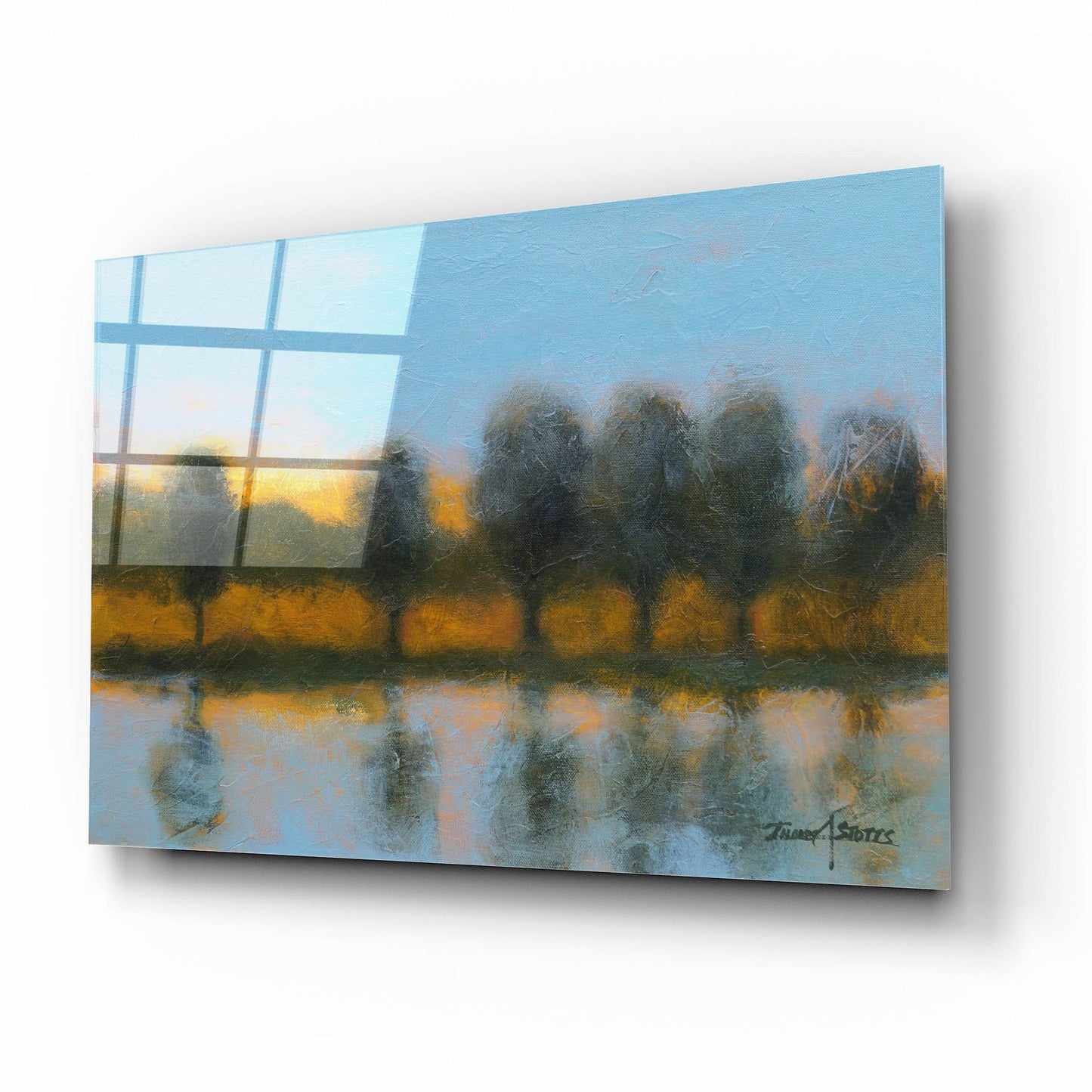 Epic Art ' Line of Reflections' by Thomas Stotts, Acrylic Glass Wall Art,16x12