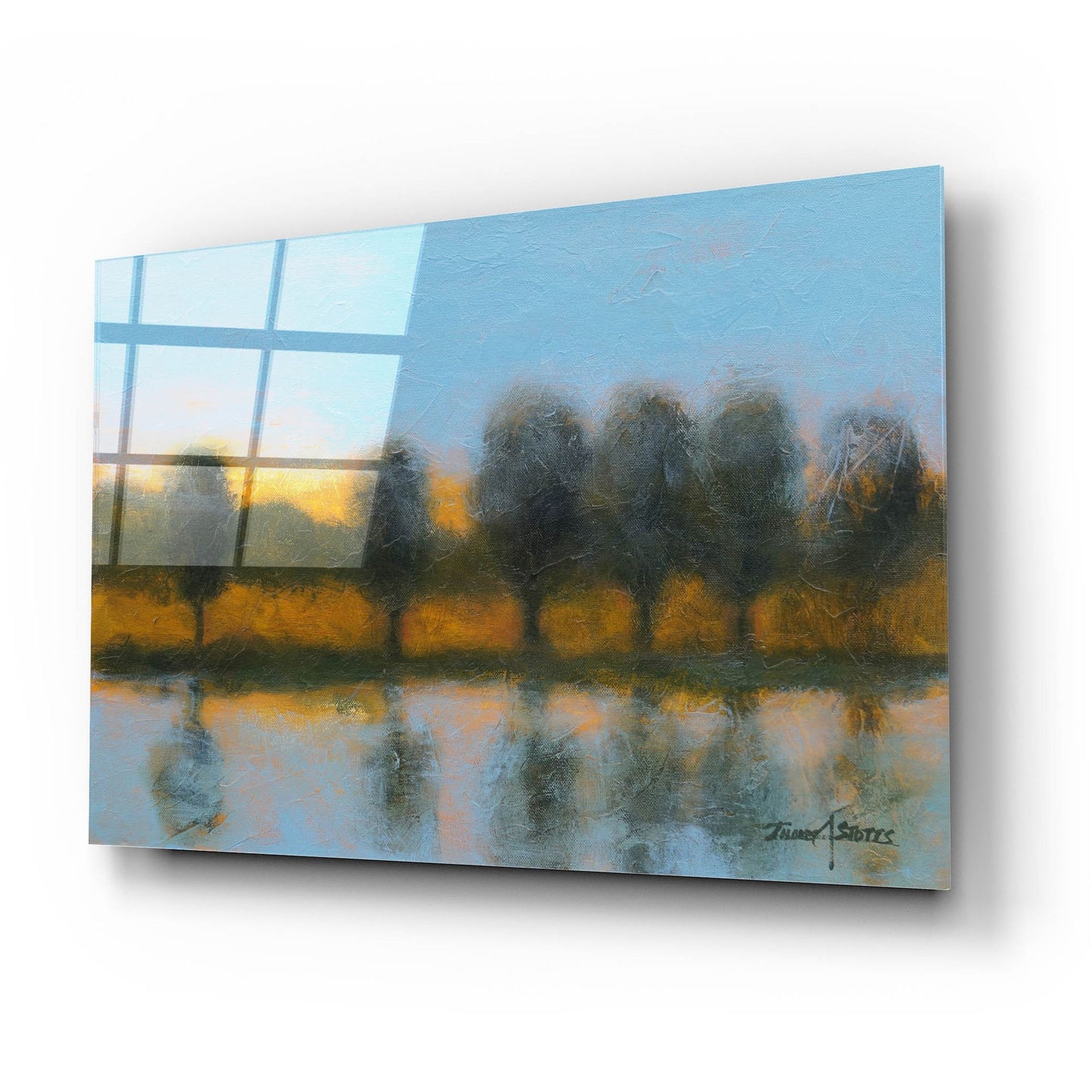 Epic Art ' Line of Reflections' by Thomas Stotts, Acrylic Glass Wall Art,24x16