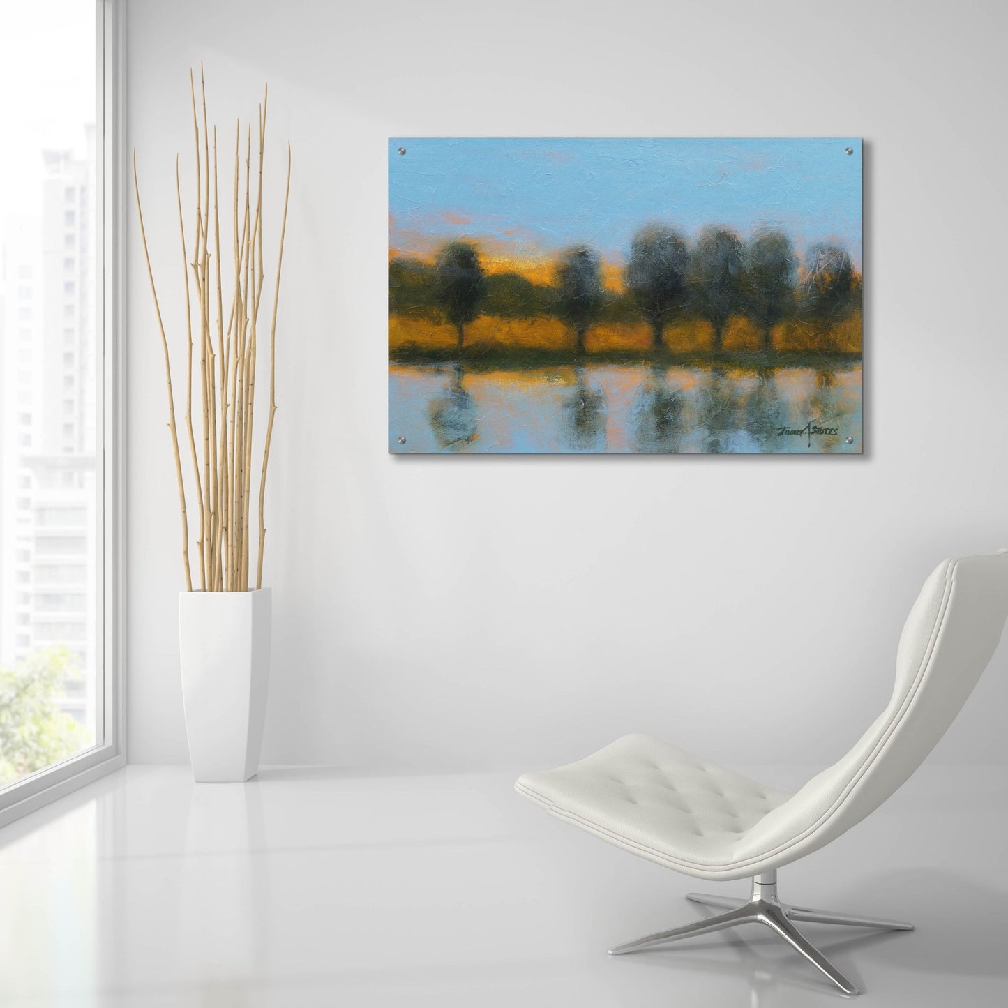 Epic Art ' Line of Reflections' by Thomas Stotts, Acrylic Glass Wall Art,36x24