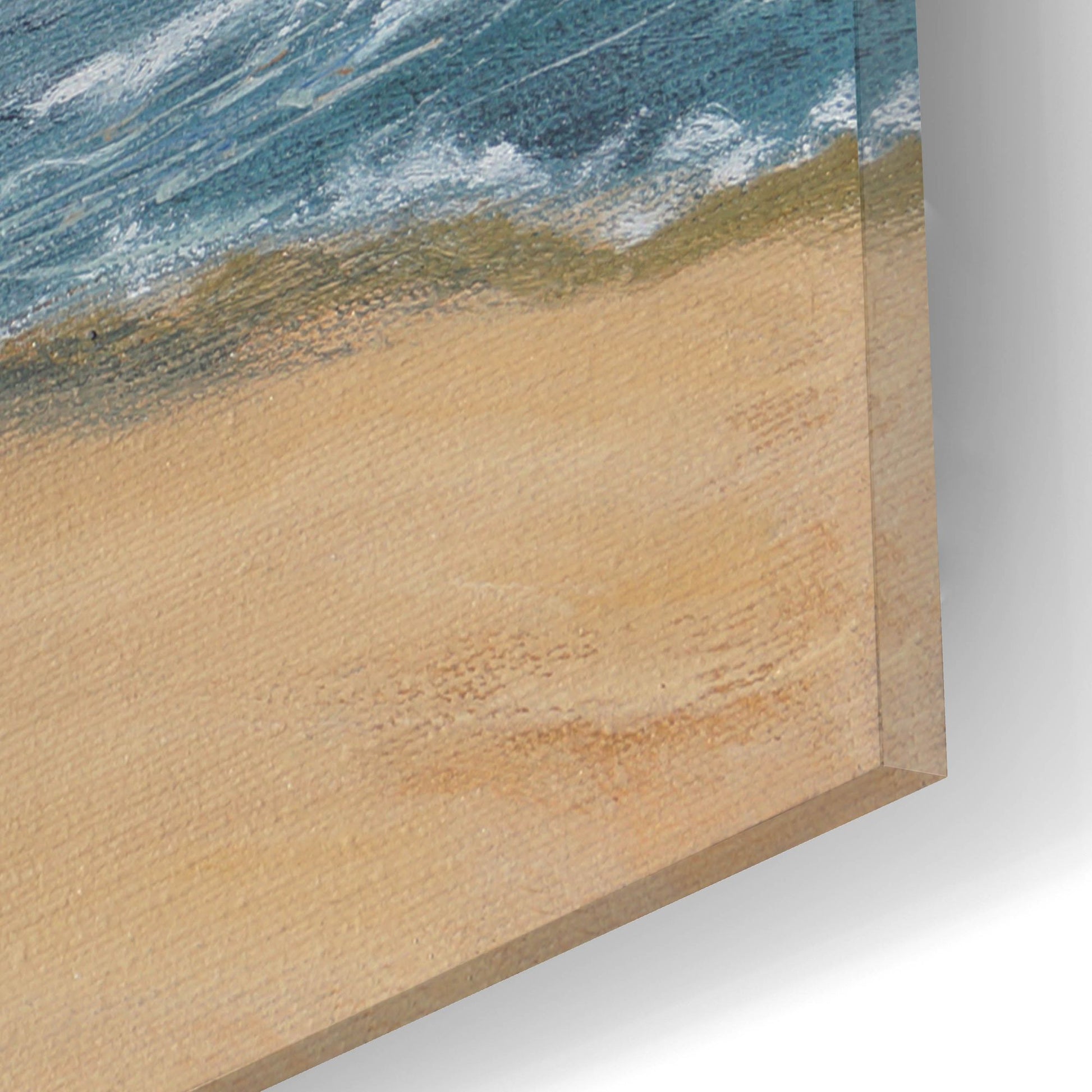 Epic Art ' Beach Houses and Surf' by Thomas Stotts, Acrylic Glass Wall Art,16x12