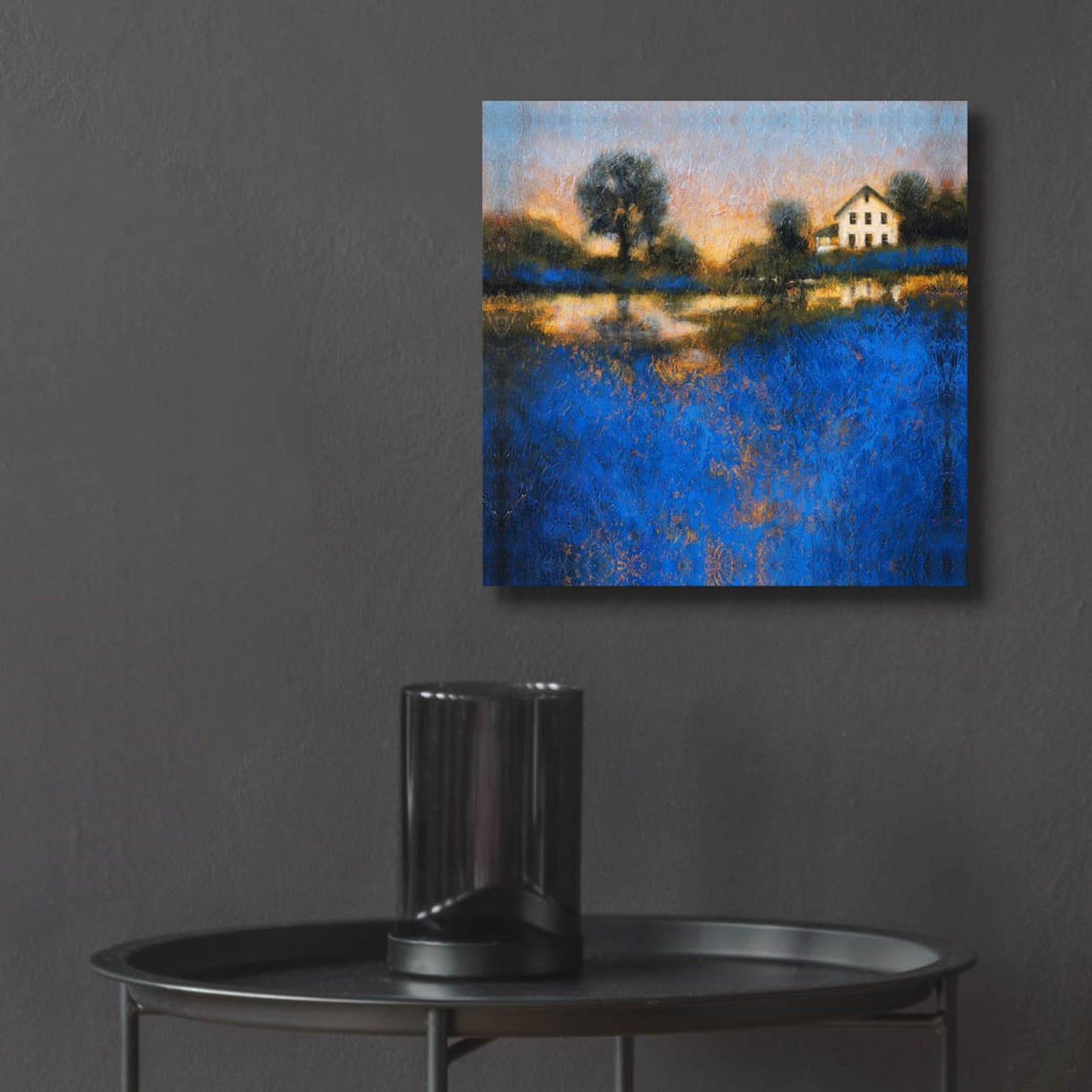 Epic Art ' Blue Fields' by Thomas Stotts, Acrylic Glass Wall Art,12x12