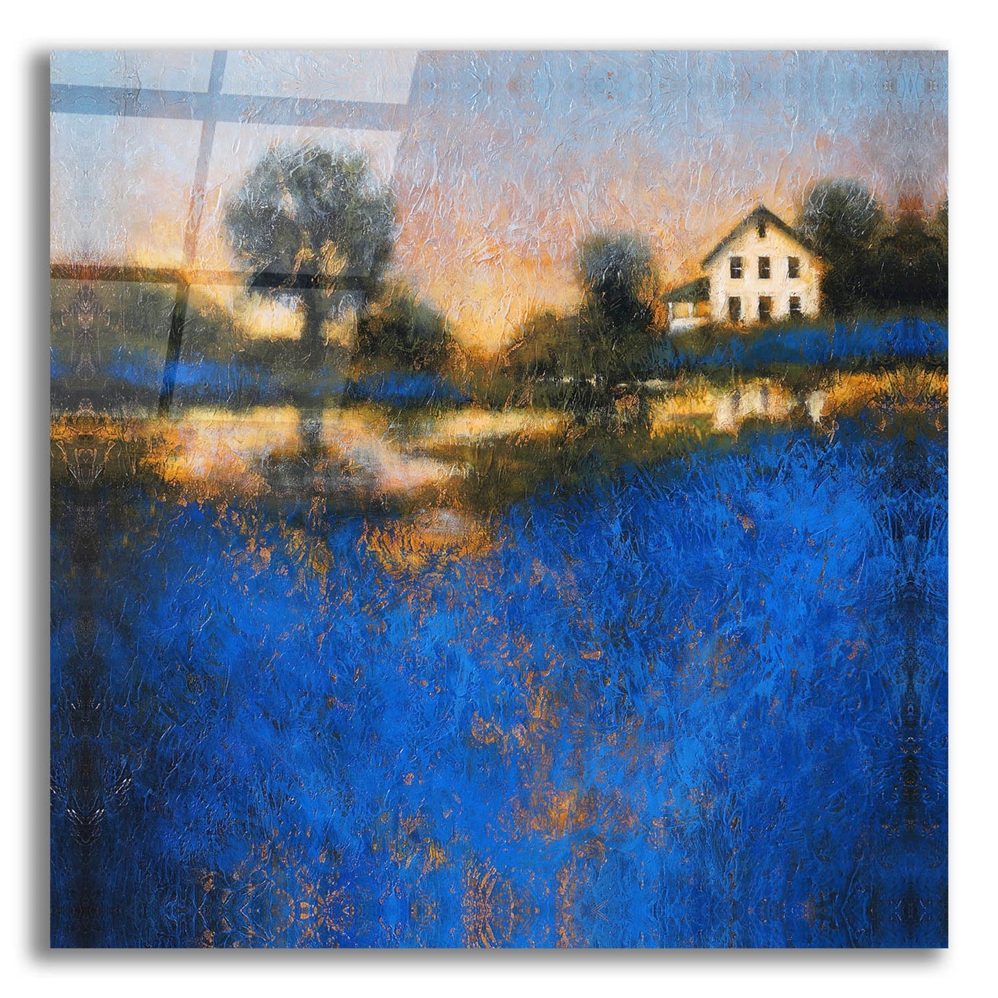 Epic Art ' Blue Fields' by Thomas Stotts, Acrylic Glass Wall Art