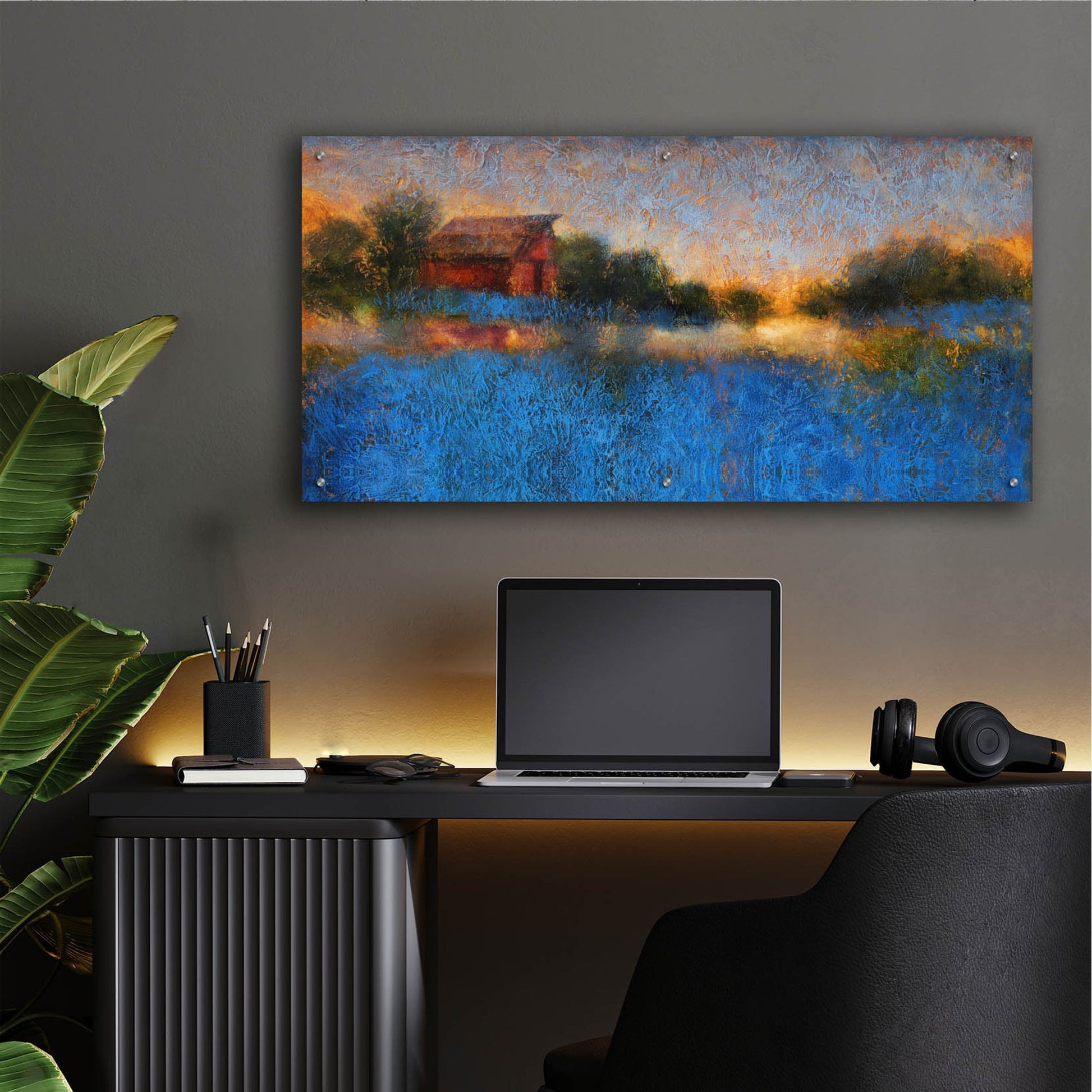 Epic Art ' Glowing Horizon' by Thomas Stotts, Acrylic Glass Wall Art,48x24