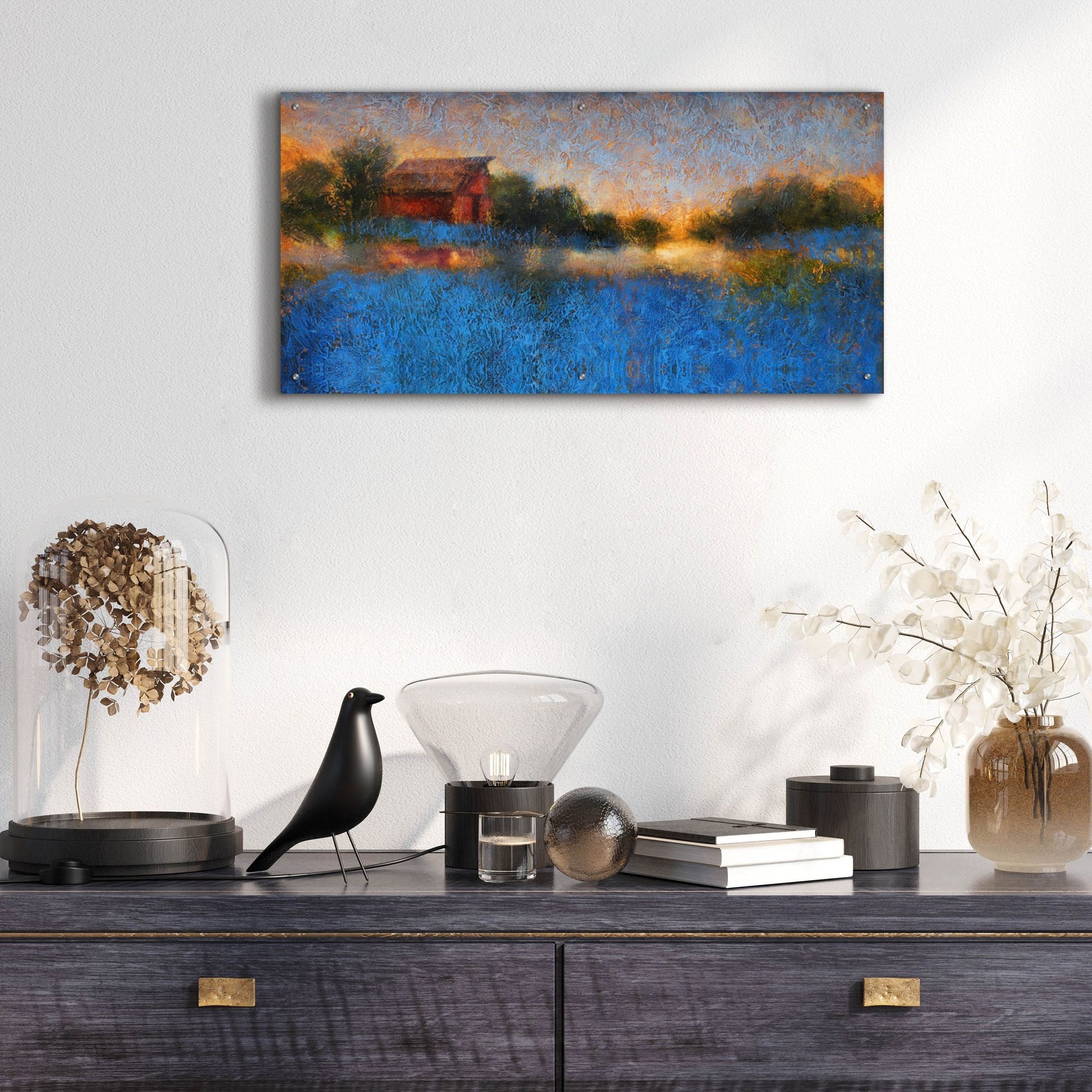 Epic Art ' Glowing Horizon' by Thomas Stotts, Acrylic Glass Wall Art,48x24