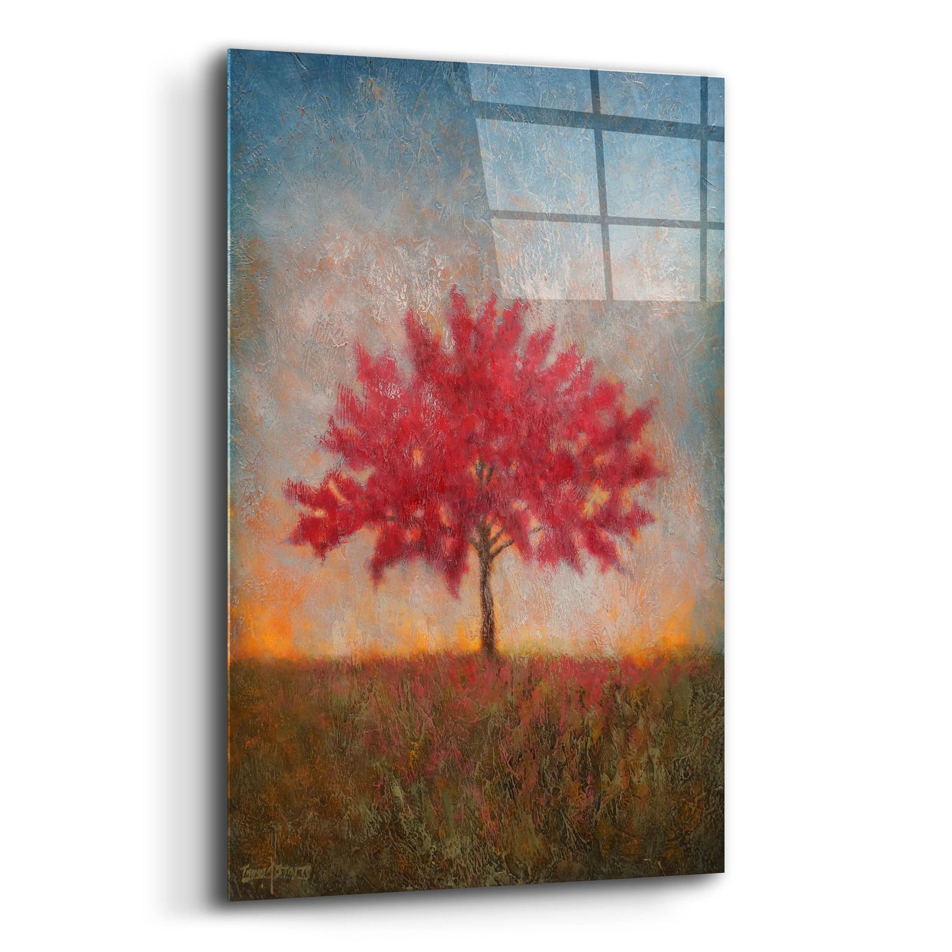 Epic Art ' Red Bud 1' by Thomas Stotts, Acrylic Glass Wall Art,12x16