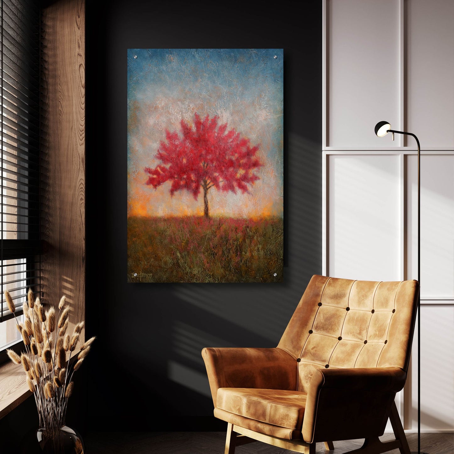 Epic Art ' Red Bud 1' by Thomas Stotts, Acrylic Glass Wall Art,24x36