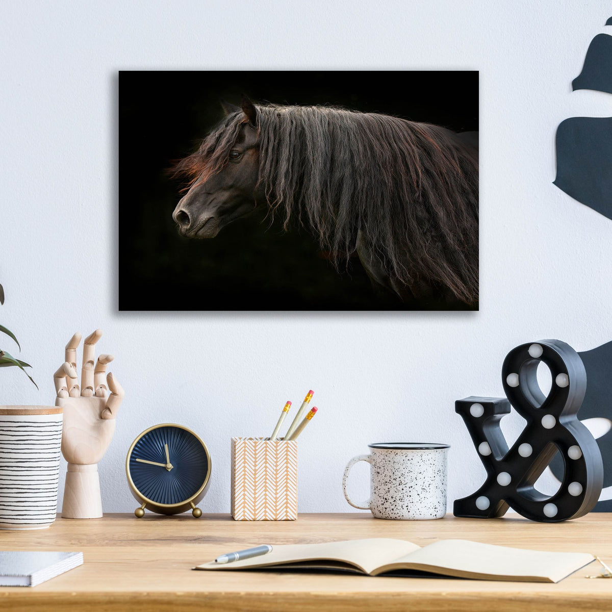 Epic Art ' Ebony' by Tony Stromberg, Acrylic Glass Wall Art,16x12