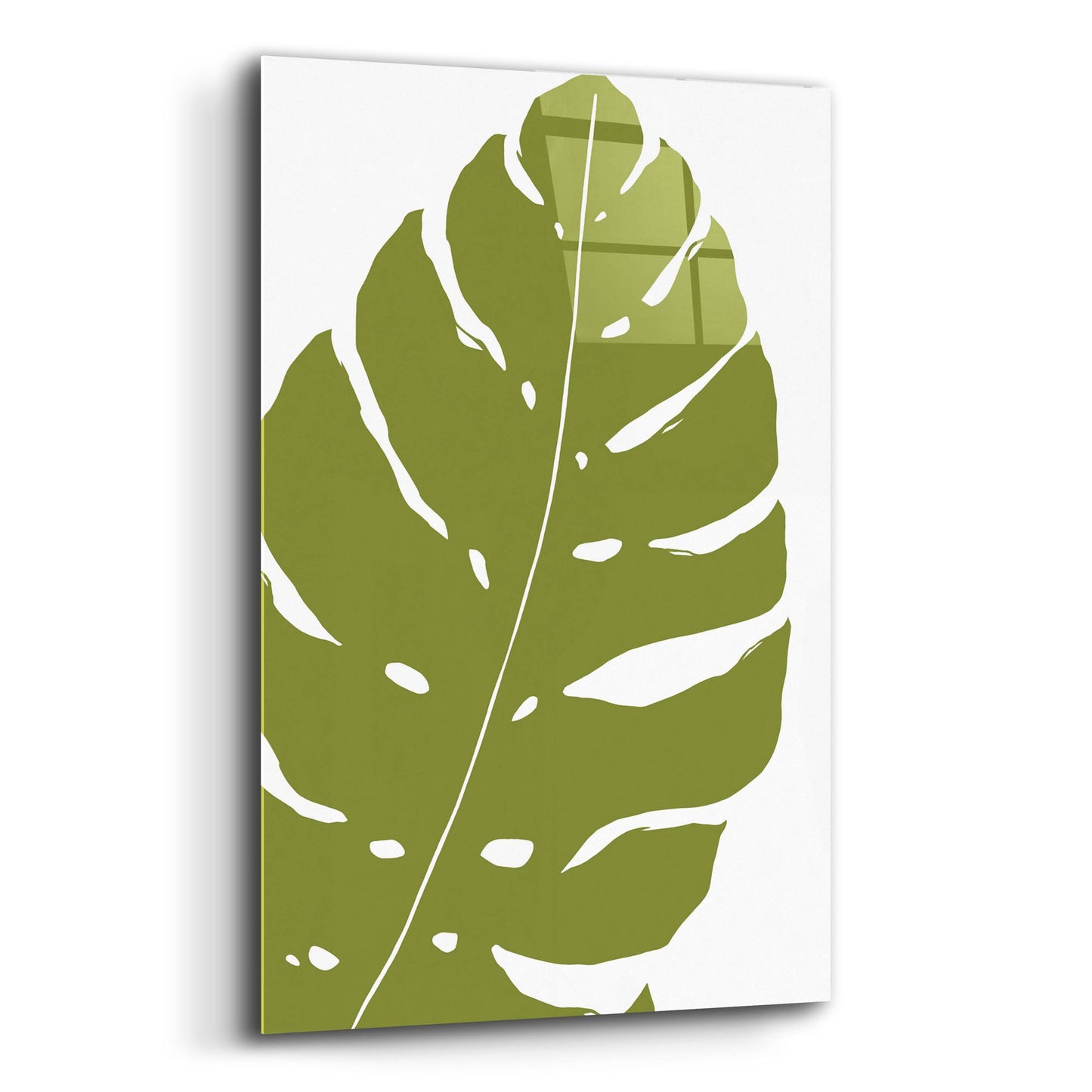 Epic Art ' Monstera' by Trish Sierer, Acrylic Glass Wall Art,12x16