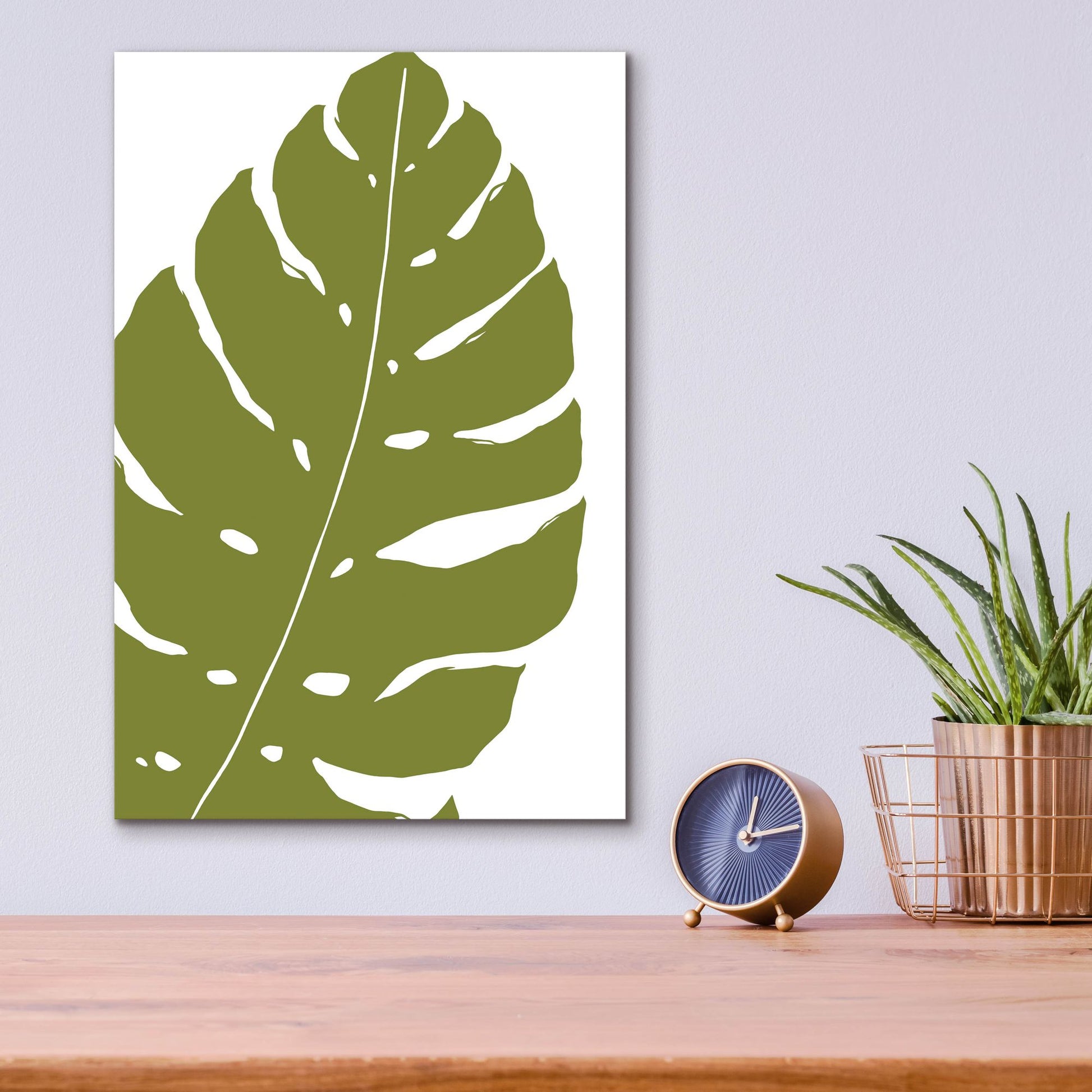 Epic Art ' Monstera' by Trish Sierer, Acrylic Glass Wall Art,12x16