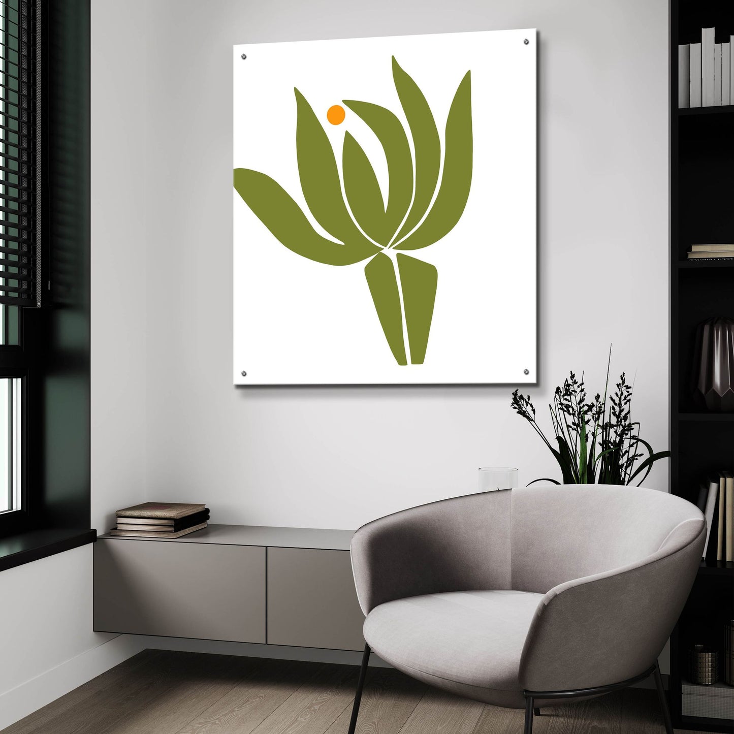 Epic Art ' Protea' by Jane Schmidt, Acrylic Glass Wall Art,36x36