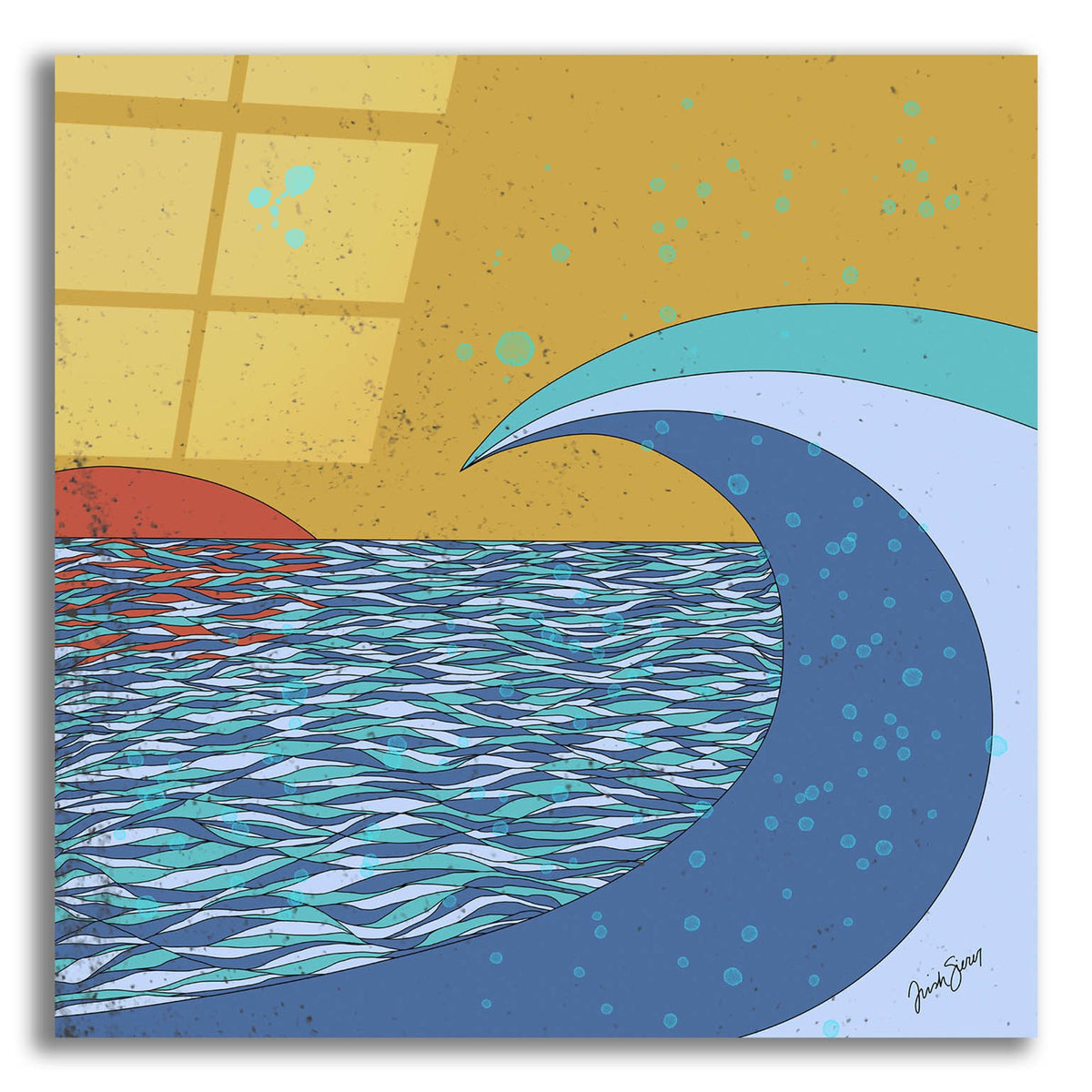 Epic Art ' Big Wave' by Trish Sierer, Acrylic Glass Wall Art