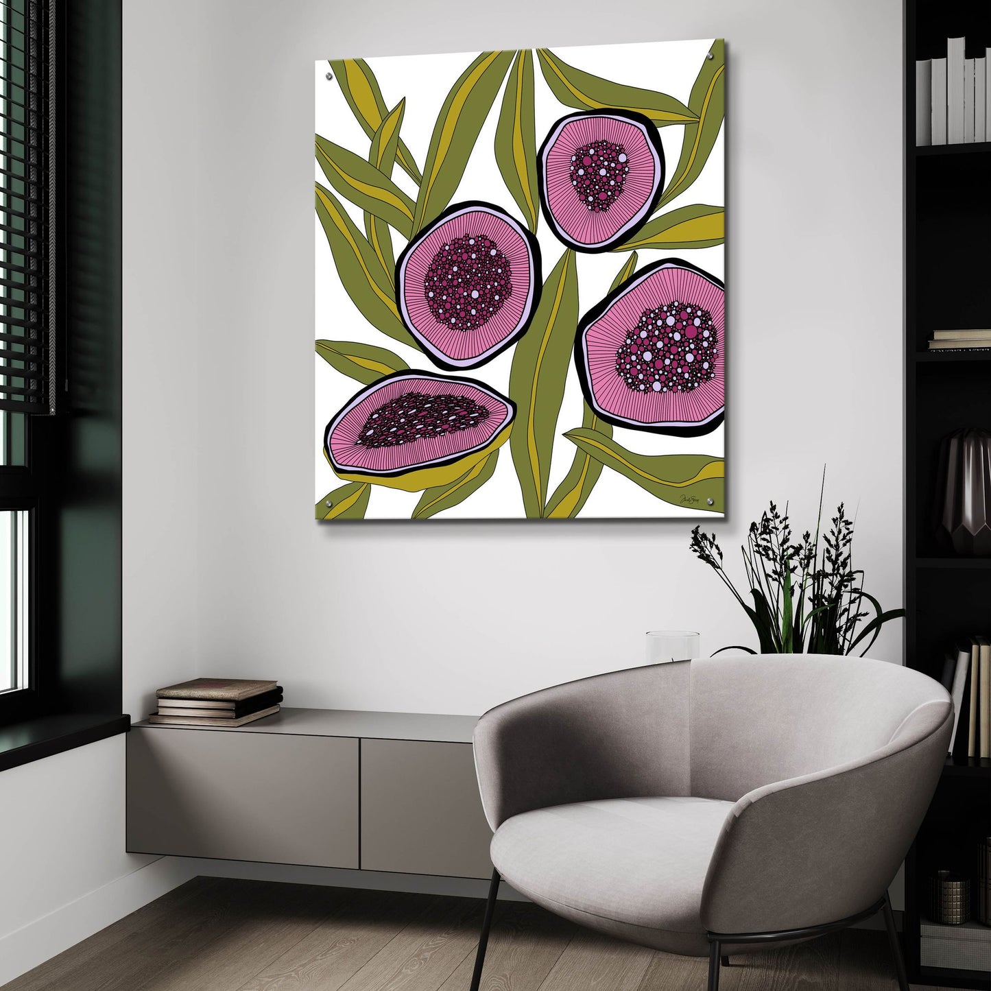 Epic Art ' Bloom Burst' by Trish Sierer, Acrylic Glass Wall Art,36x36