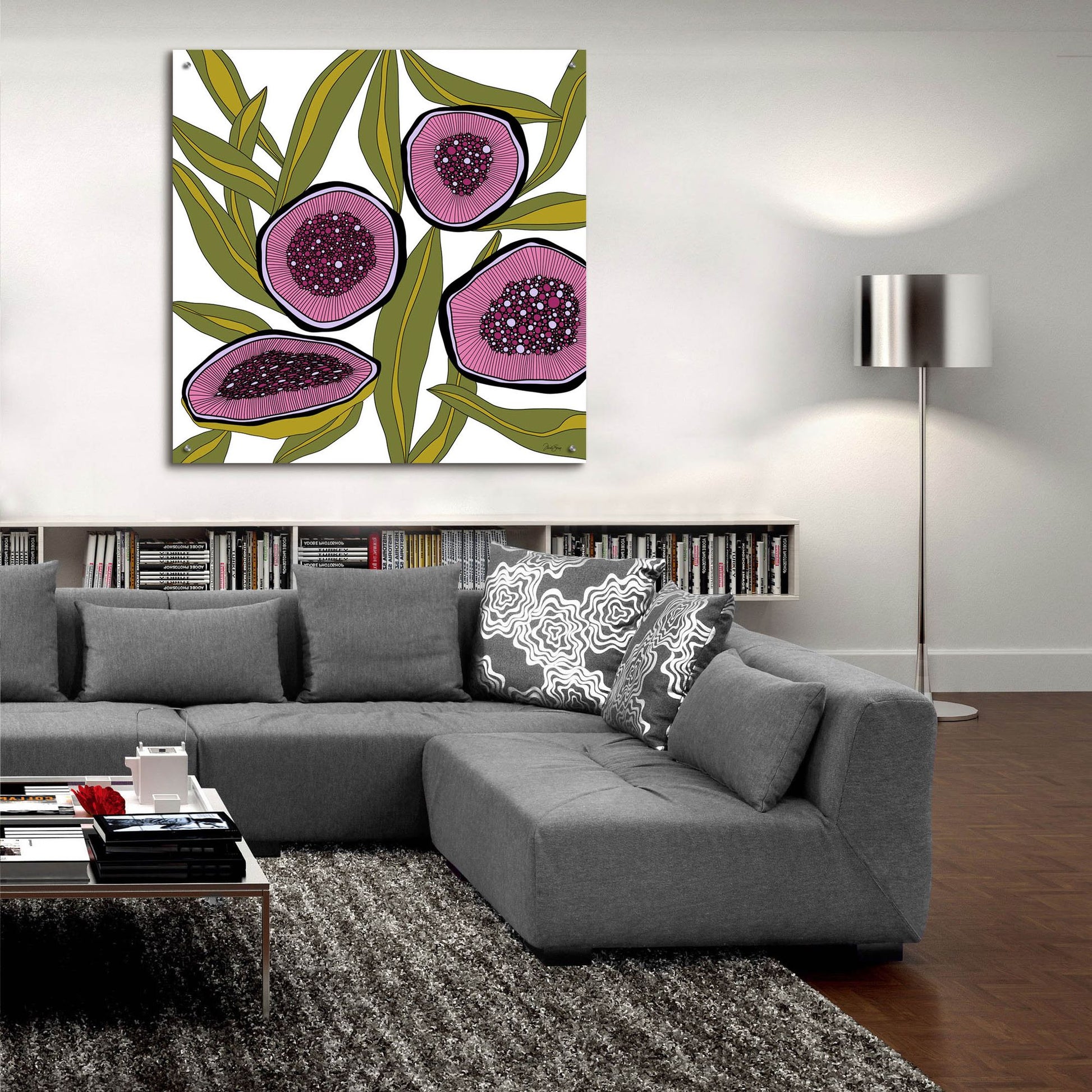 Epic Art ' Bloom Burst' by Trish Sierer, Acrylic Glass Wall Art,36x36