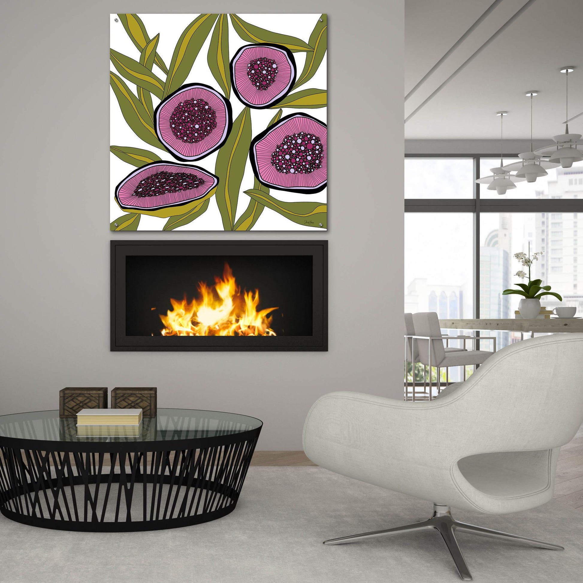Epic Art ' Bloom Burst' by Trish Sierer, Acrylic Glass Wall Art,36x36