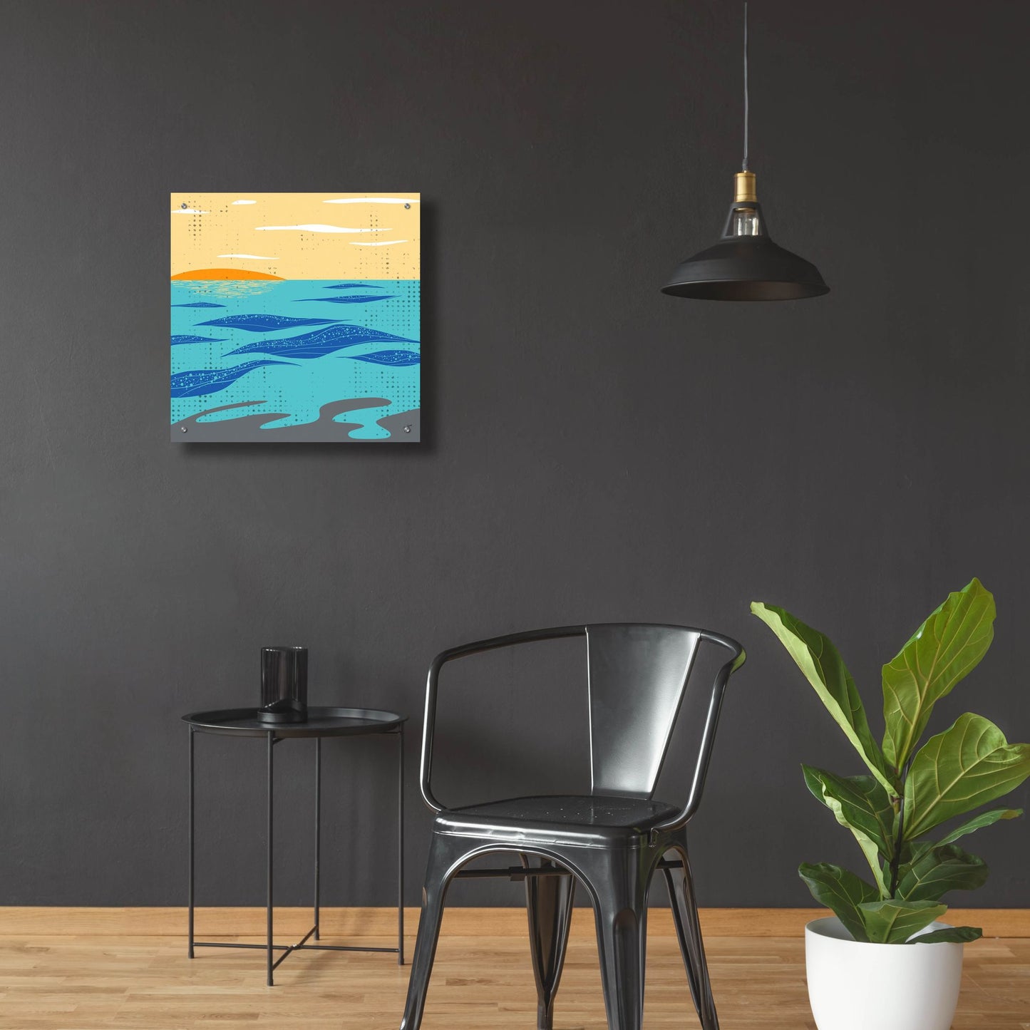 Epic Art ' Calm Surf' by Trish Sierer, Acrylic Glass Wall Art,24x24