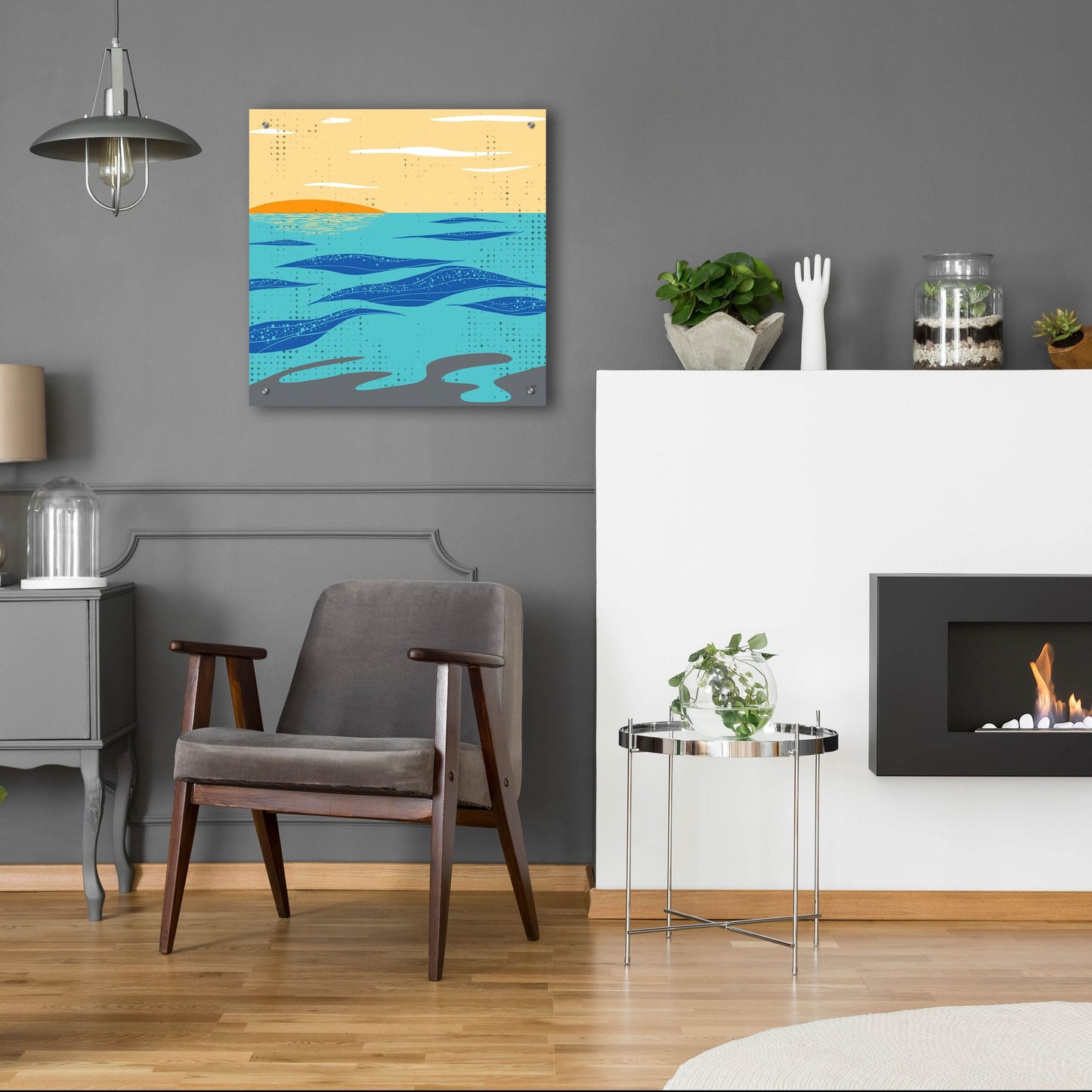 Epic Art ' Calm Surf' by Trish Sierer, Acrylic Glass Wall Art,24x24