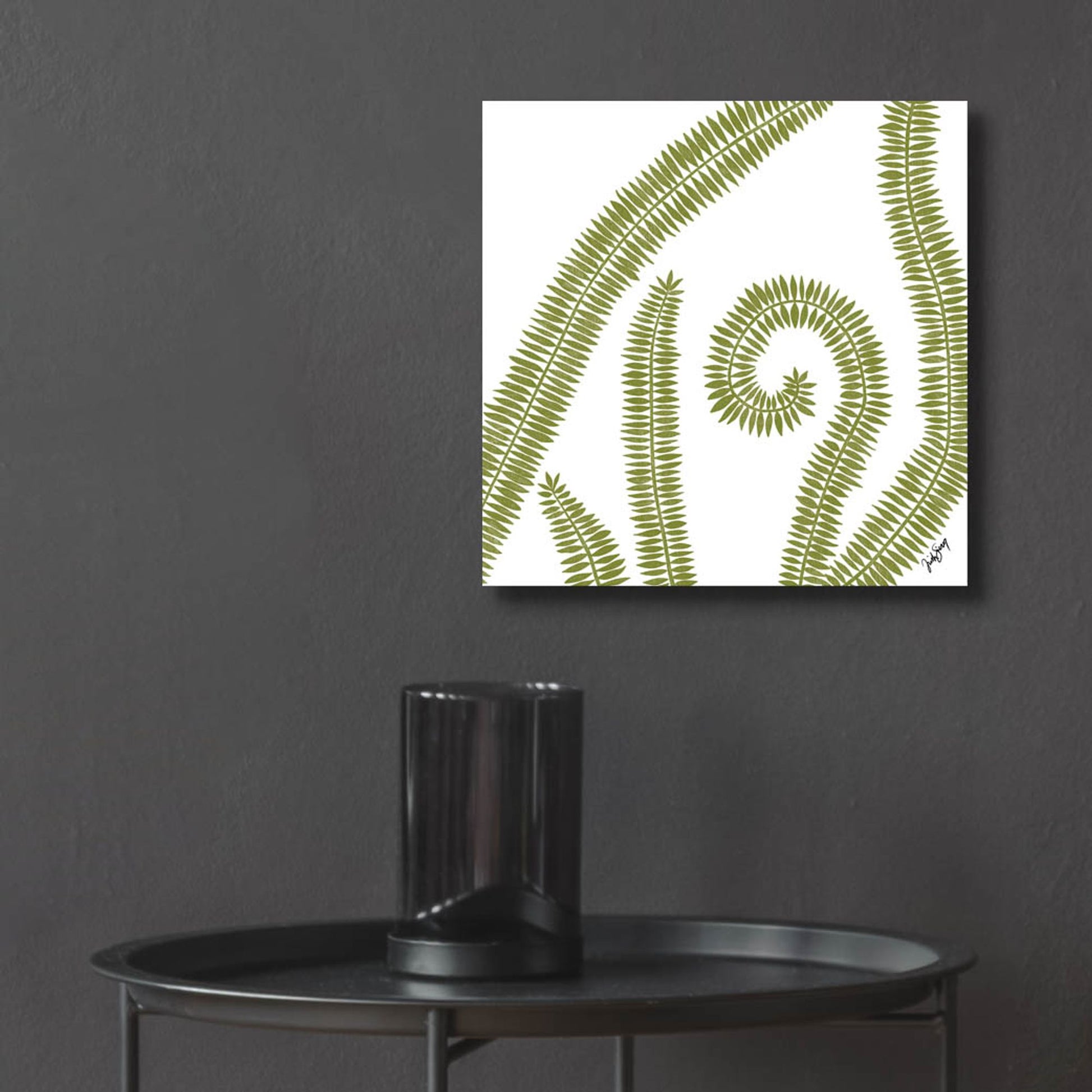 Epic Art ' Curly Fern' by Trish Sierer, Acrylic Glass Wall Art,12x12