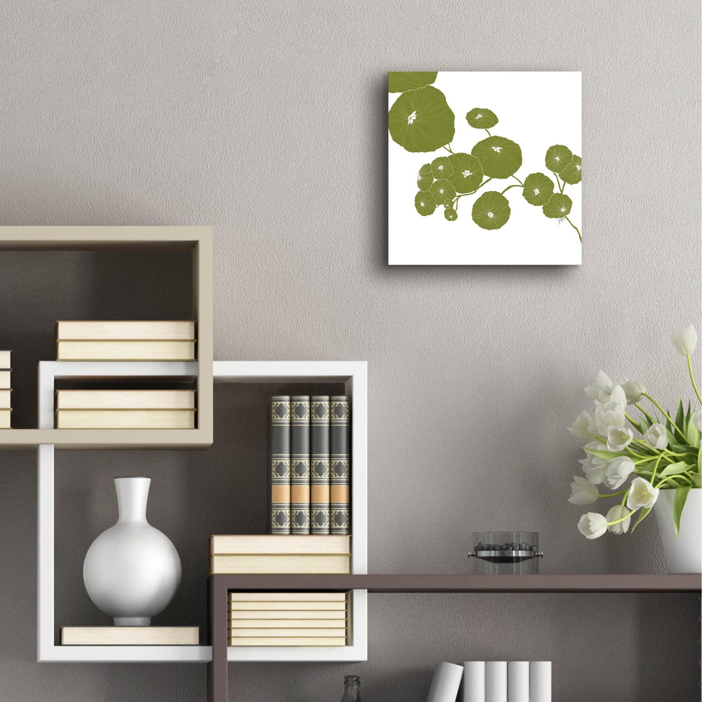 Epic Art ' Pilea' by Trish Sierer, Acrylic Glass Wall Art,12x12