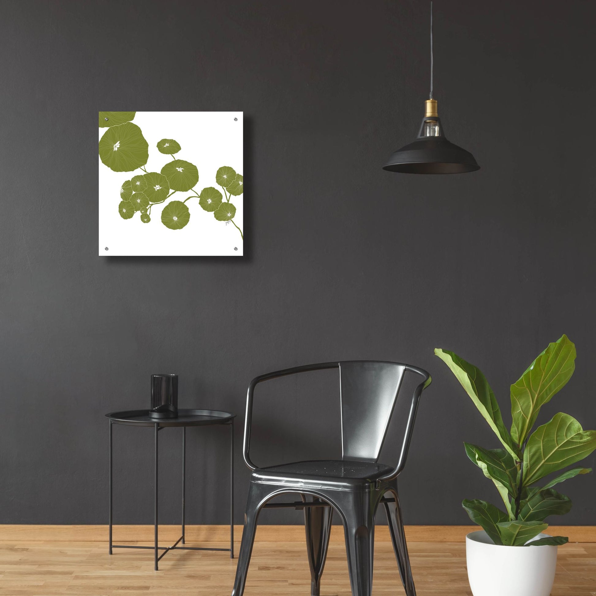 Epic Art ' Pilea' by Trish Sierer, Acrylic Glass Wall Art,24x24