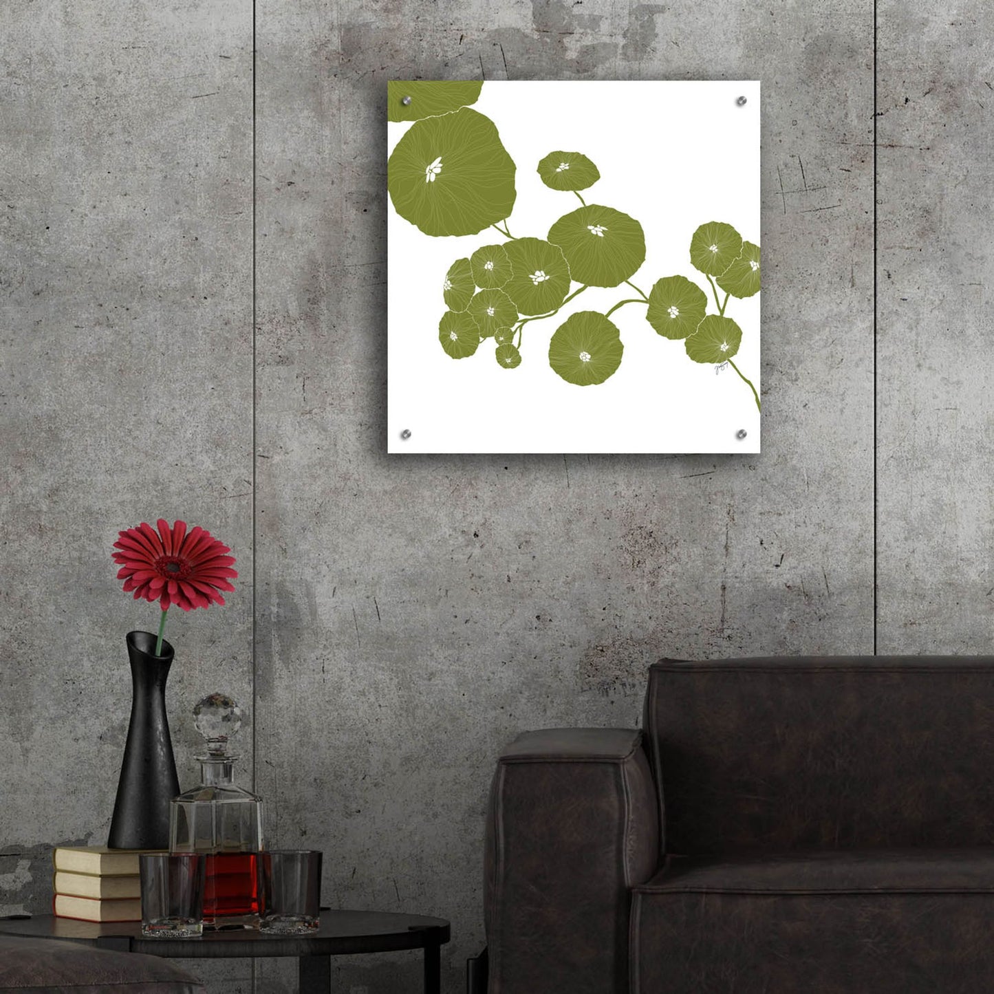 Epic Art ' Pilea' by Trish Sierer, Acrylic Glass Wall Art,24x24