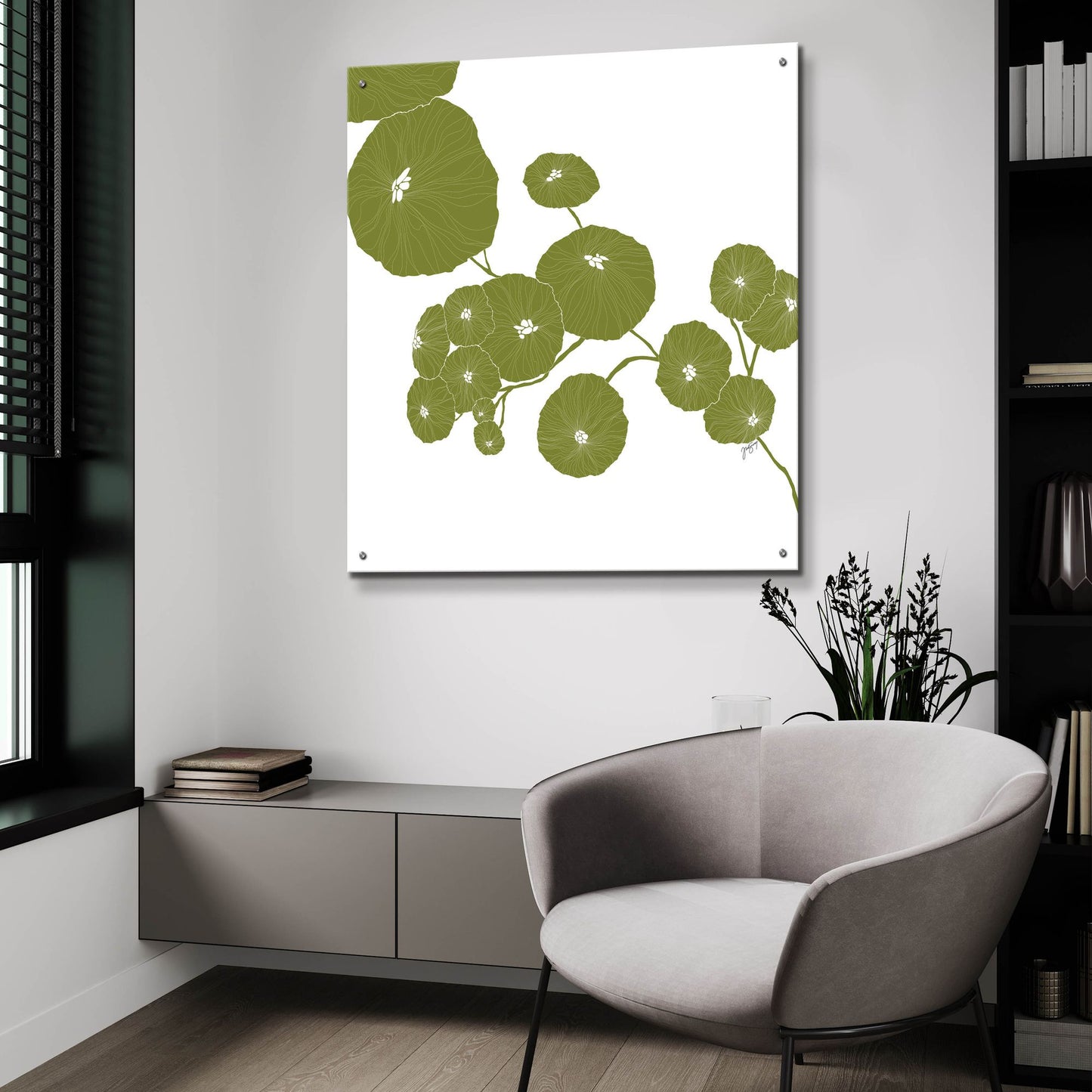 Epic Art ' Pilea' by Trish Sierer, Acrylic Glass Wall Art,36x36