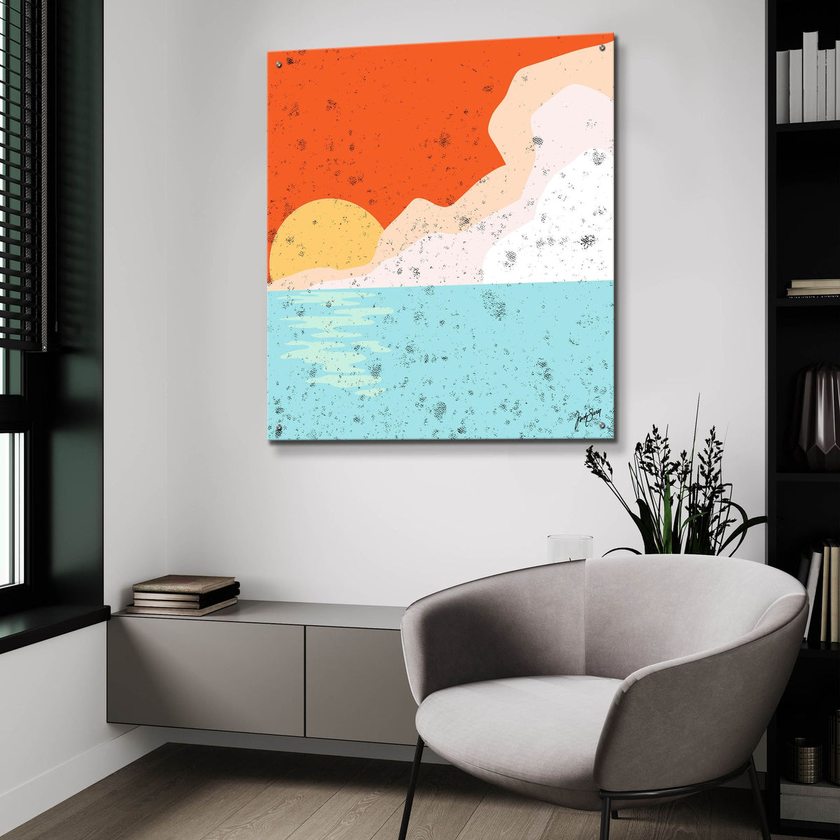 Epic Art ' Skyline' by Trish Sierer, Acrylic Glass Wall Art,36x36