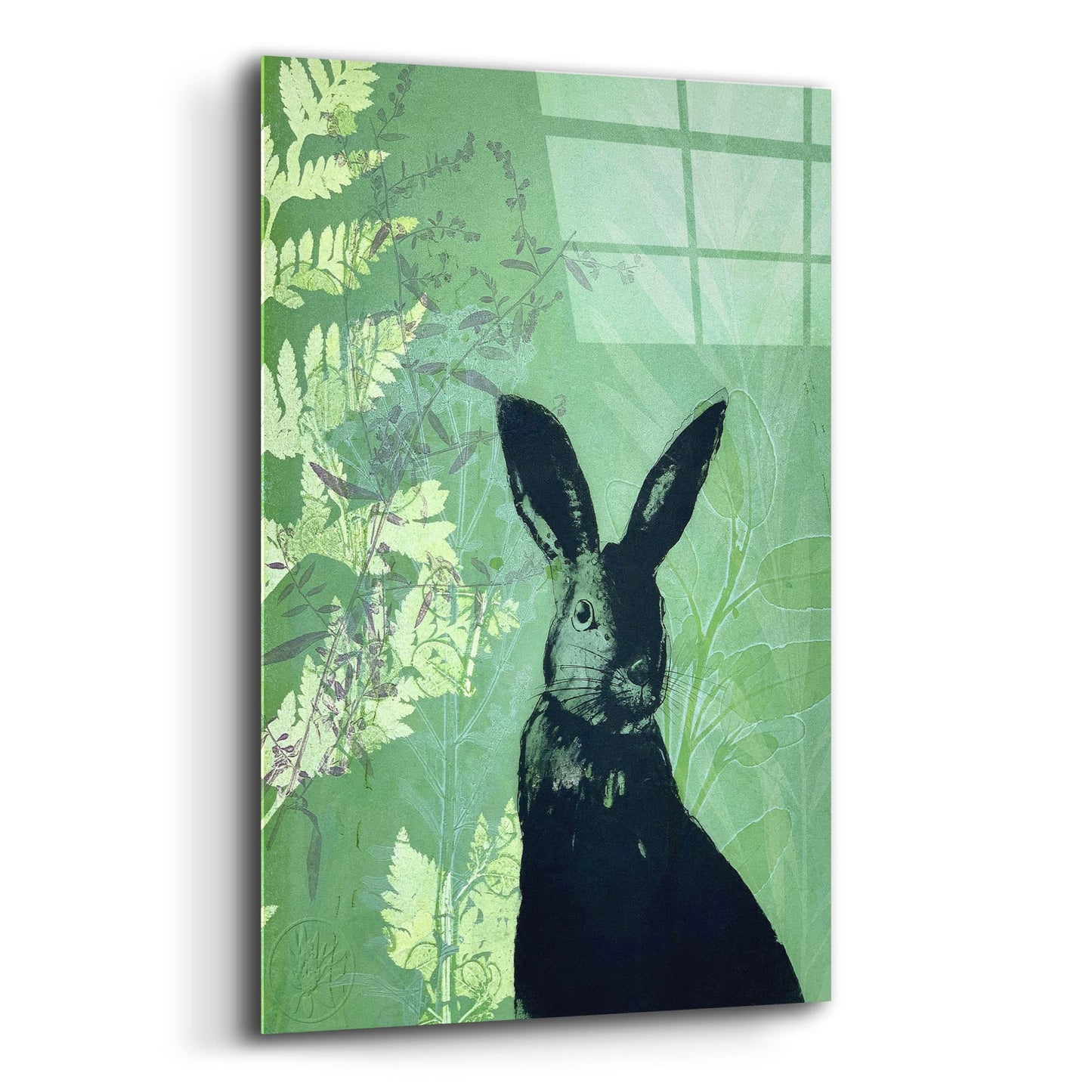 Epic Art ' Cheeky Rabbit' by Trudy Rice, Acrylic Glass Wall Art,12x16