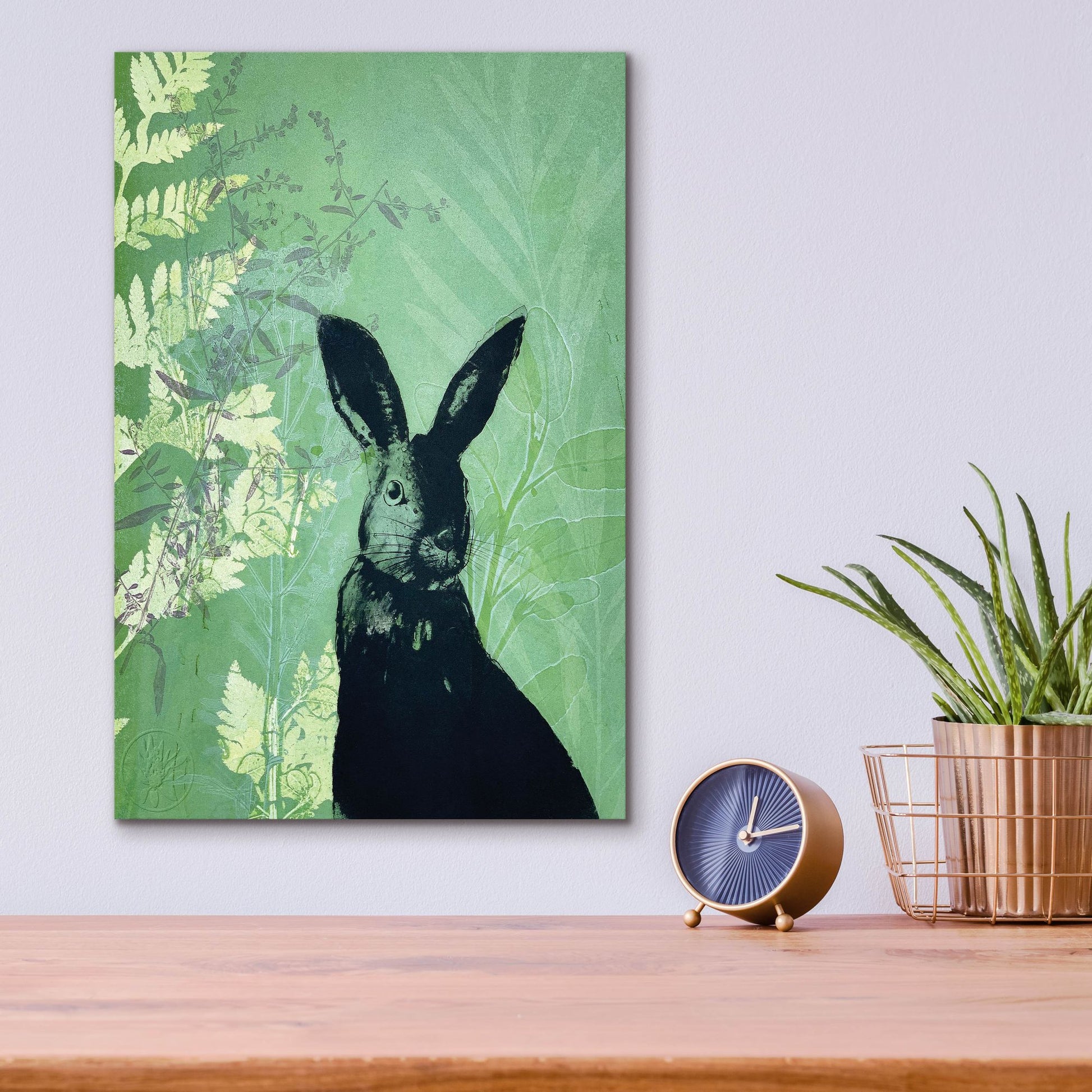 Epic Art ' Cheeky Rabbit' by Trudy Rice, Acrylic Glass Wall Art,12x16