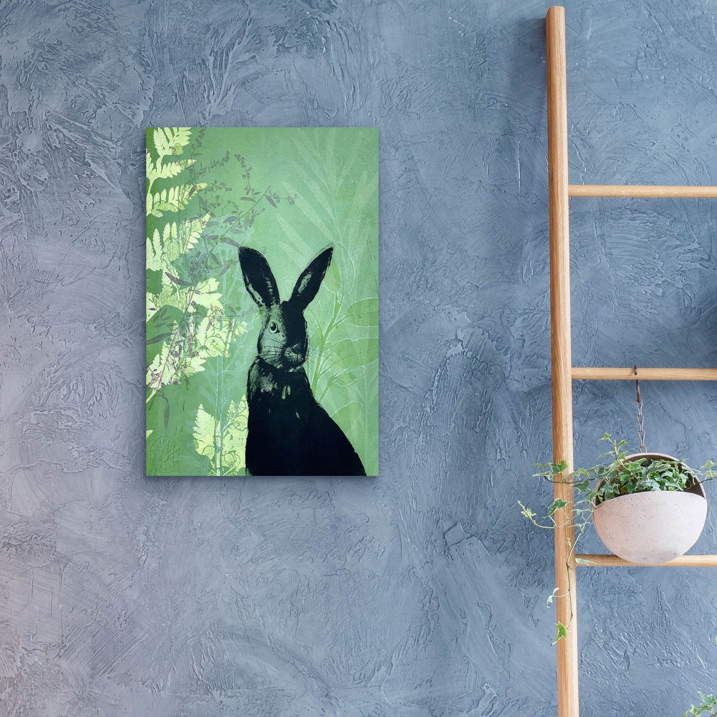 Epic Art ' Cheeky Rabbit' by Trudy Rice, Acrylic Glass Wall Art,16x24