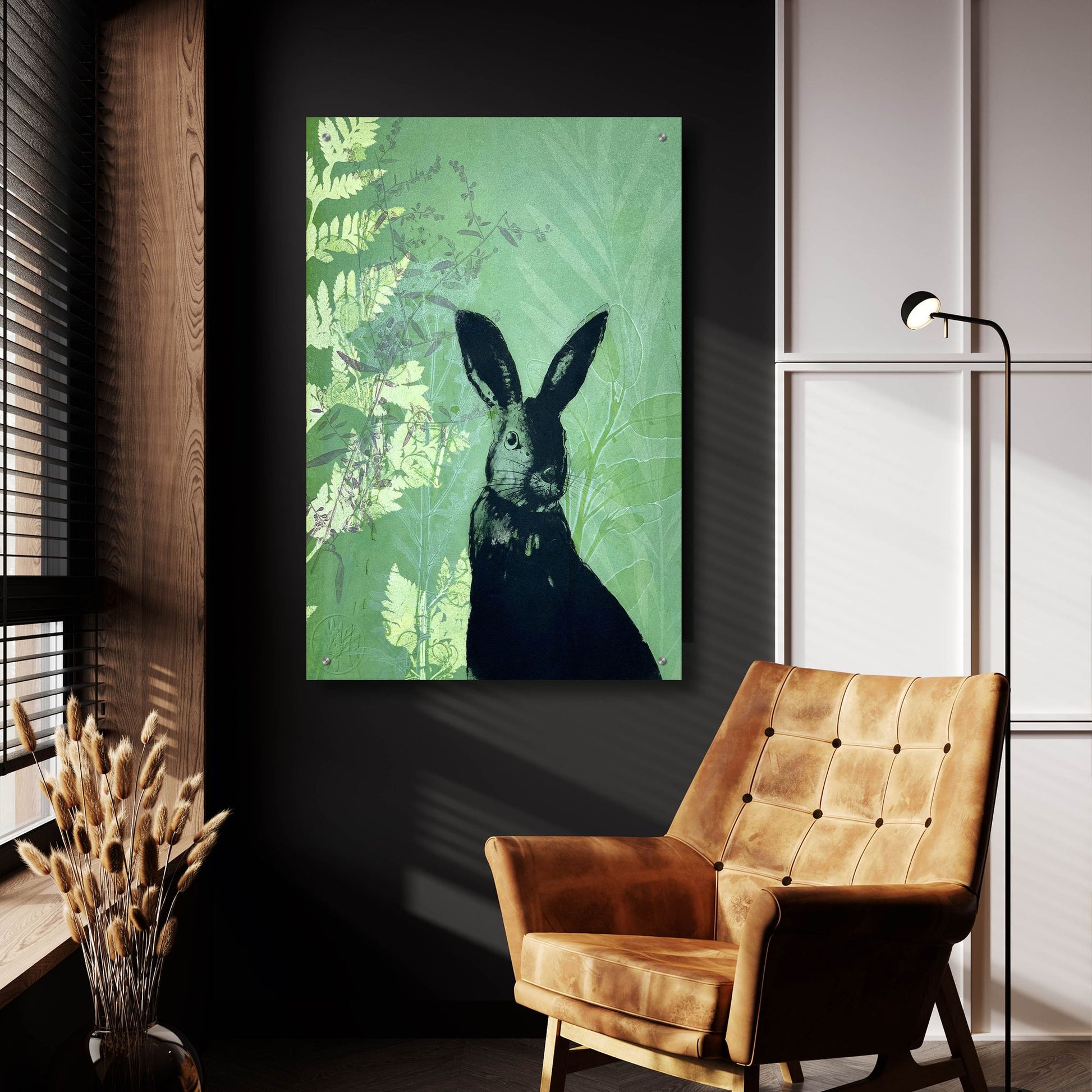 Epic Art ' Cheeky Rabbit' by Trudy Rice, Acrylic Glass Wall Art,24x36