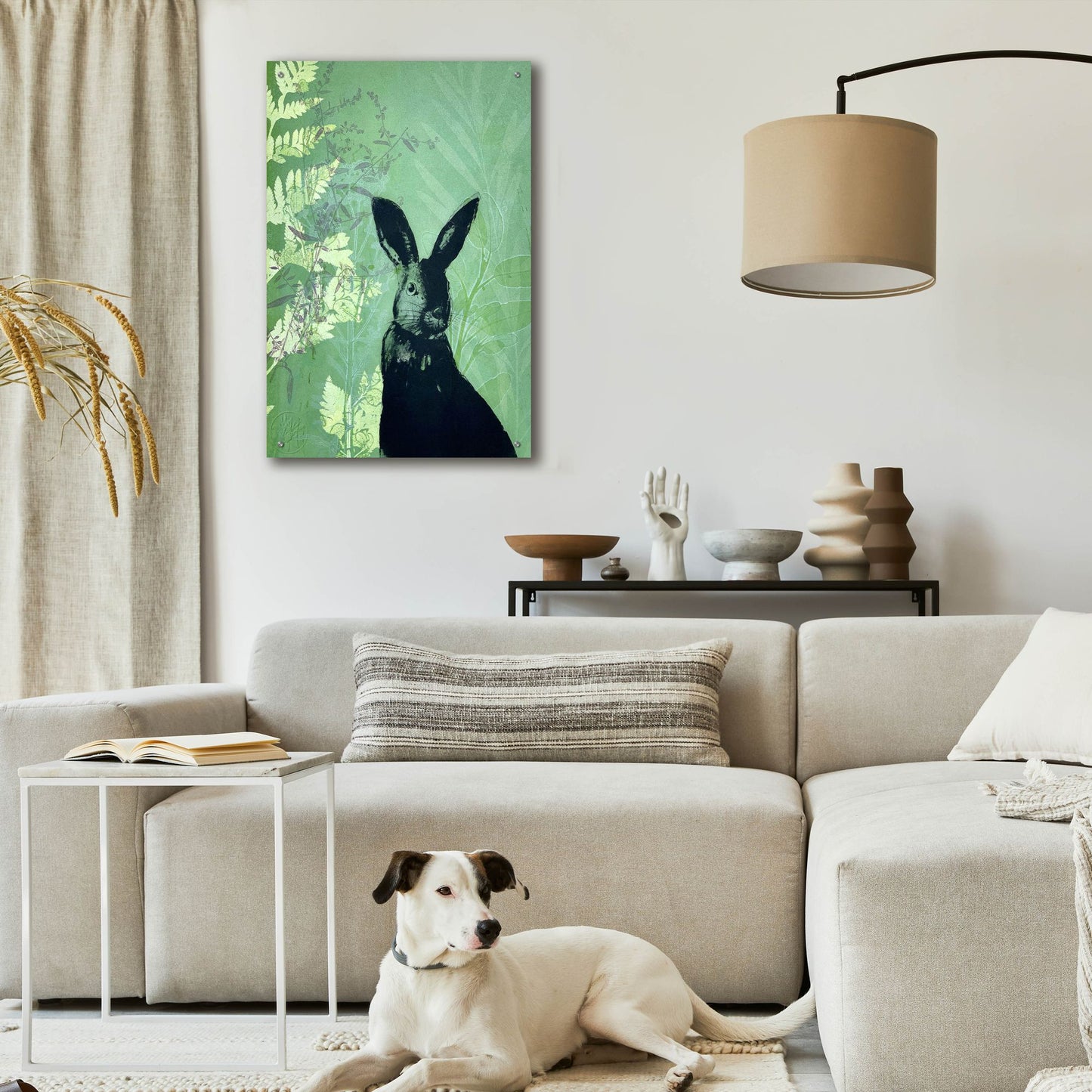 Epic Art ' Cheeky Rabbit' by Trudy Rice, Acrylic Glass Wall Art,24x36