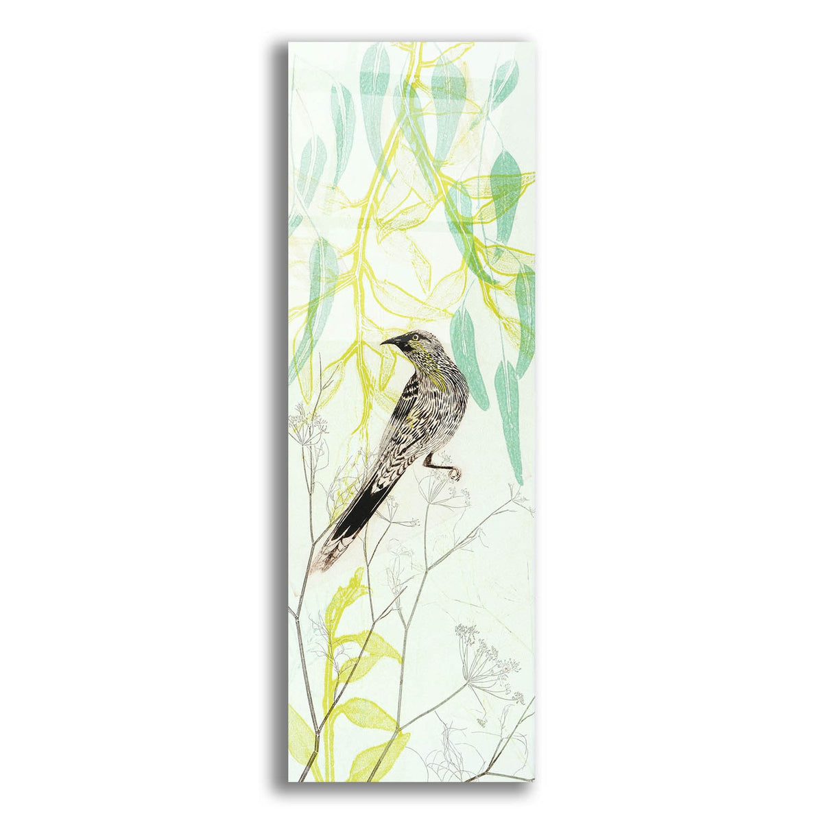 Epic Art ' Eager To Fly Wattlebird' by Trudy Rice, Acrylic Glass Wall Art